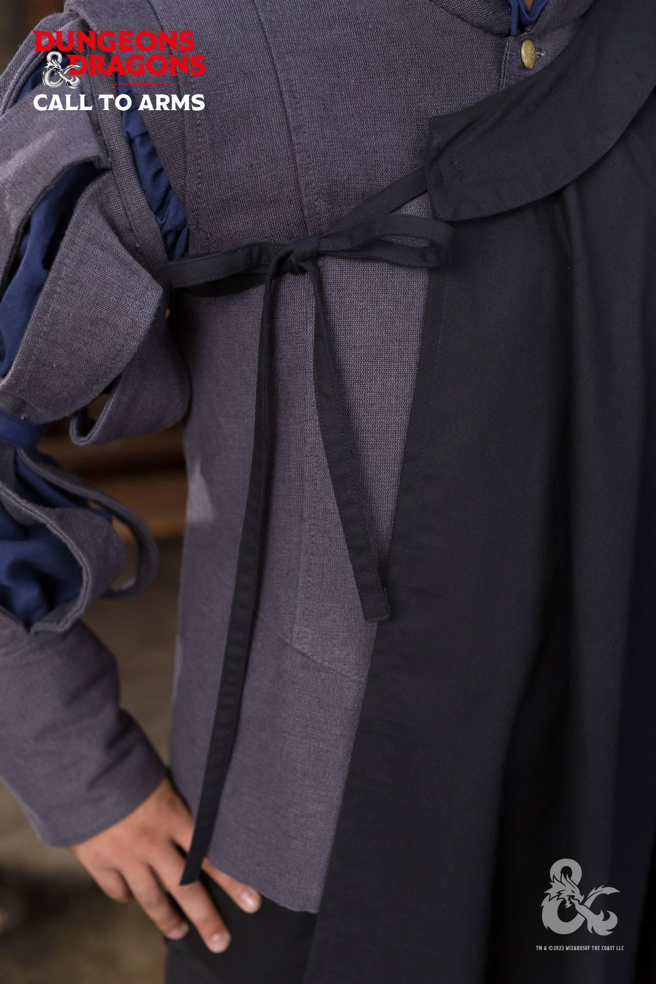 Dungeons & Dragons Bard Cape - Black Fantasy Costume Cloak for Cosplay, LARP & D&D Game Nights