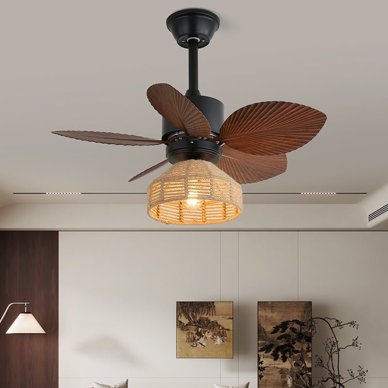 Modern Loft Style Ceiling Fan with LED Light and Blade Cage Design - Perfect for Industrial, Farmhouse, and Contemporary Home Decor
