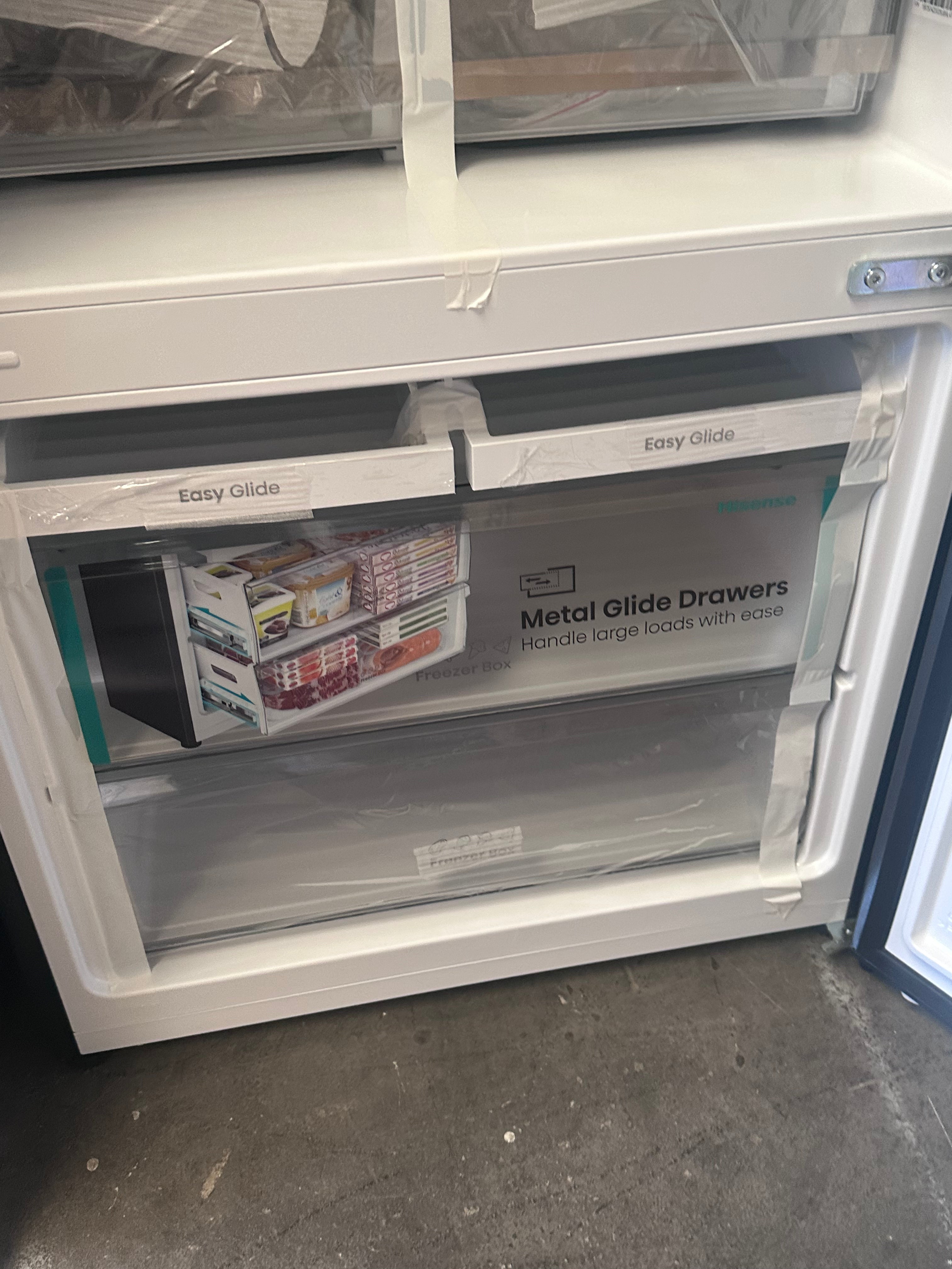 Brand New Hisense 500L PureFlat Bottom Mount Refrigerator with Non-Plumbed Water Dispenser - Dark Stainless Steel HRBM500TBW [3 Year Warranty] - Perfect for Modern Kitchens, Small Families & Energy-Efficient Homes