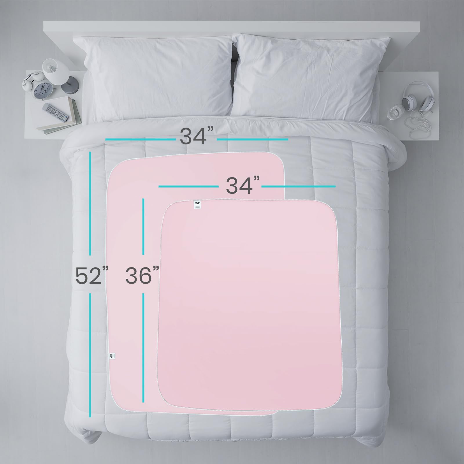**Vive Sures Waterproof Washable Bed Pad for Adults (34