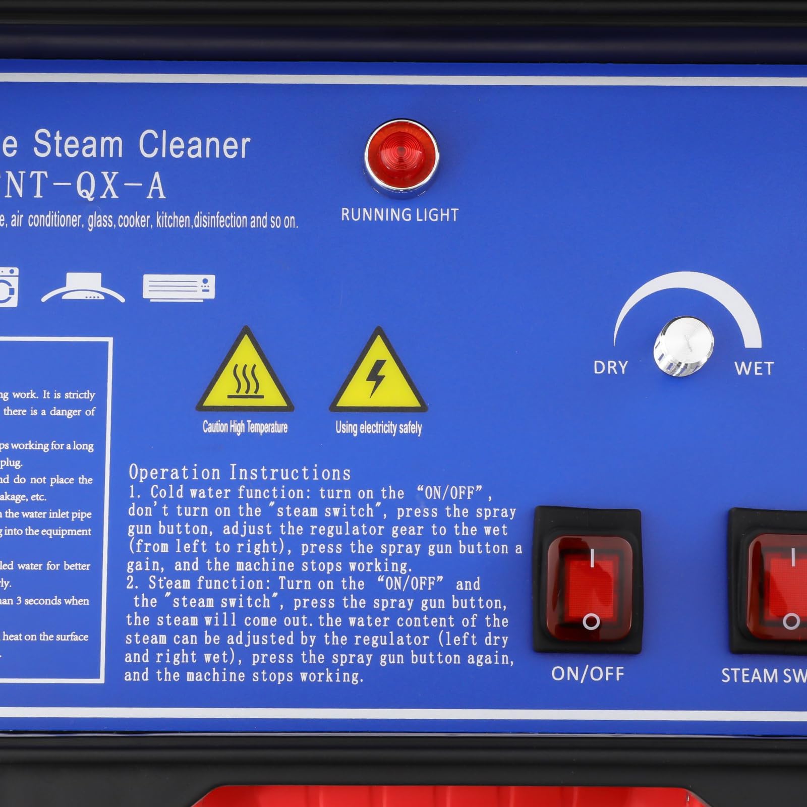 Commercial Handheld Steam Cleaner 1700W High Pressure Electric Steam Cleaning Machine 110V 3-5Bar for Car, Floor, Furniture, Kitchen, Bathroom - Deep Clean & Sanitize Stains, Grease, Mold in Home & Auto
