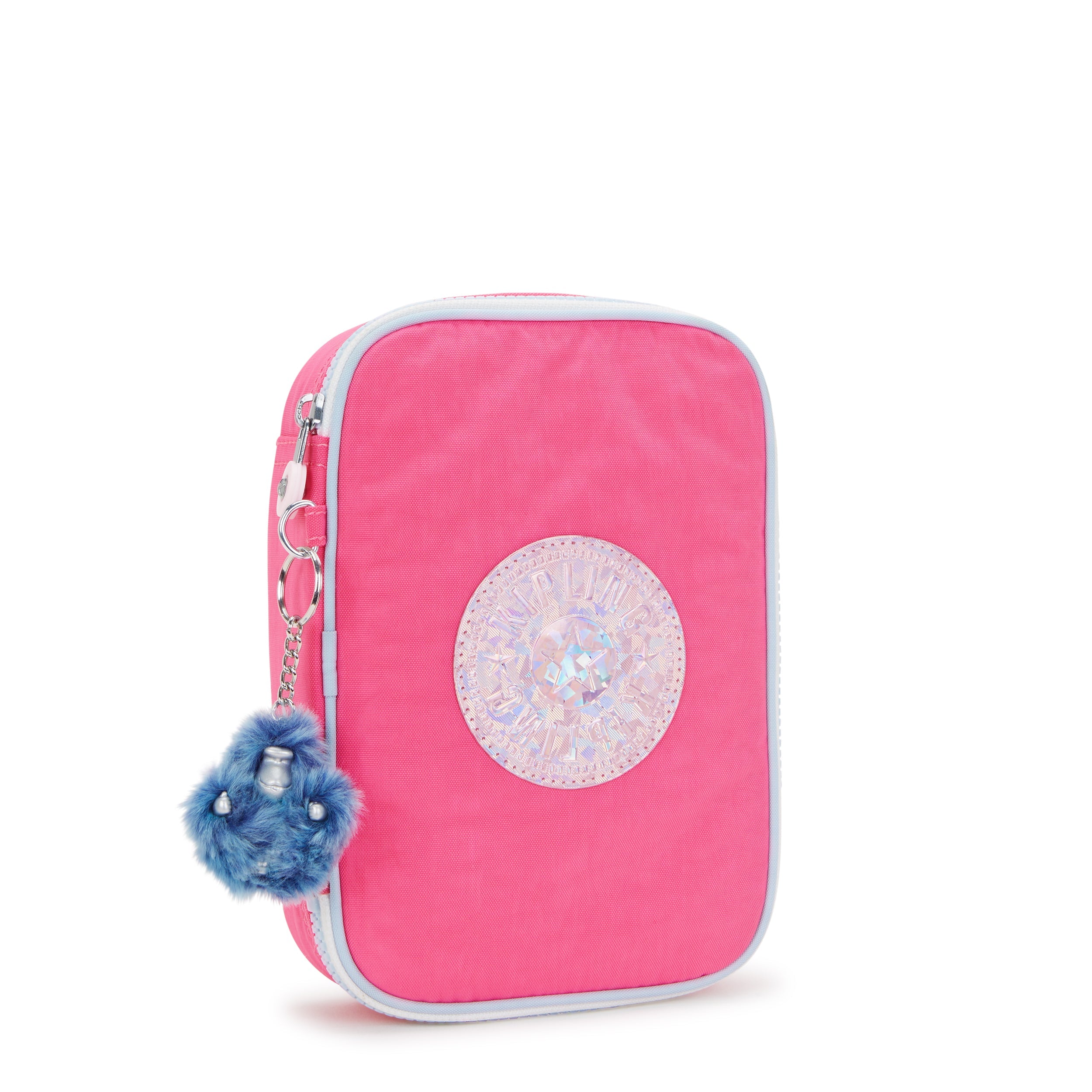 Kipling 100 Pens Pencil Case - Happy Pink Mix | Stylish & Durable School & Office Organizer for Students & Professionals