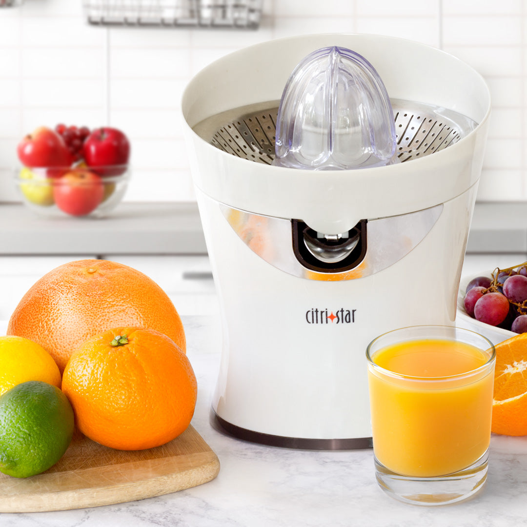 Refurbished Citristar® Citrus Juicer - Electric Orange Lemon Squeezer for Fresh Juice - Perfect for Home Bars, Breakfast & Healthy Drinks