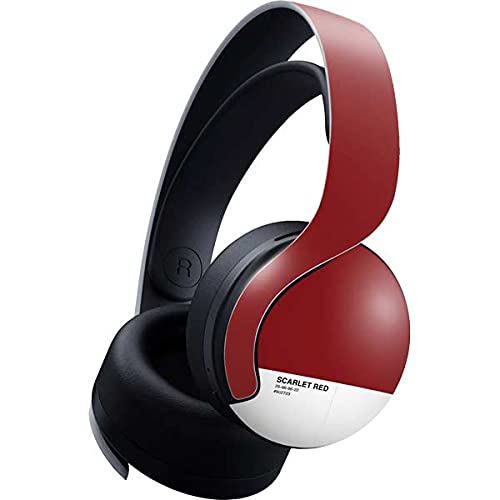 Skinit PS5 Pulse 3D Wireless Headset Skin Decal - Scarlet Red Gaming Vinyl Cover | Protective Custom Design for PlayStation 5 Headphones | Perfect for Gaming Setups & Collector Displays