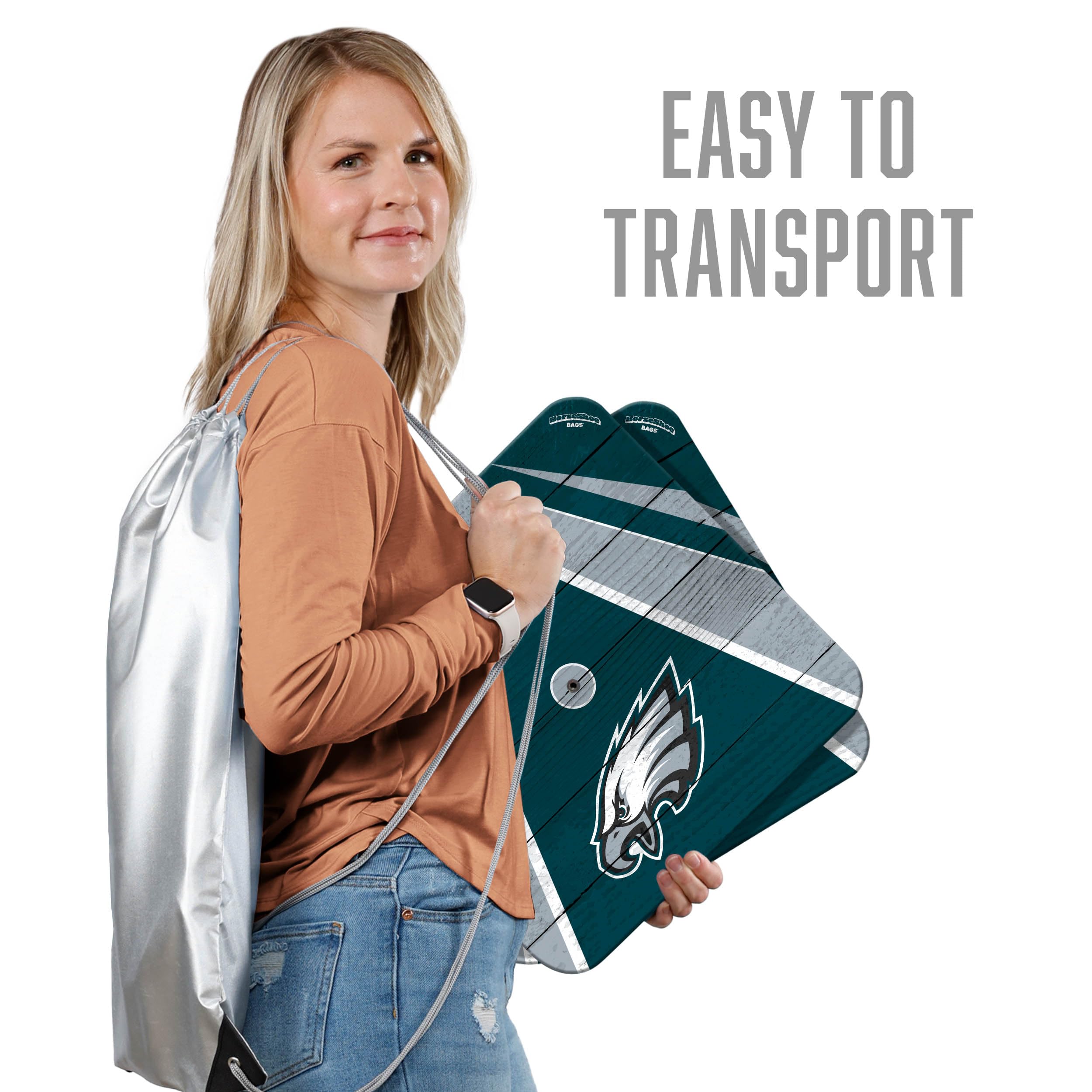 YouTheFan NFL Philadelphia Eagles Horseshoe Crossbody Bag - Official Licensed Team Logo - Perfect for Game Day, Tailgating & Fan Events