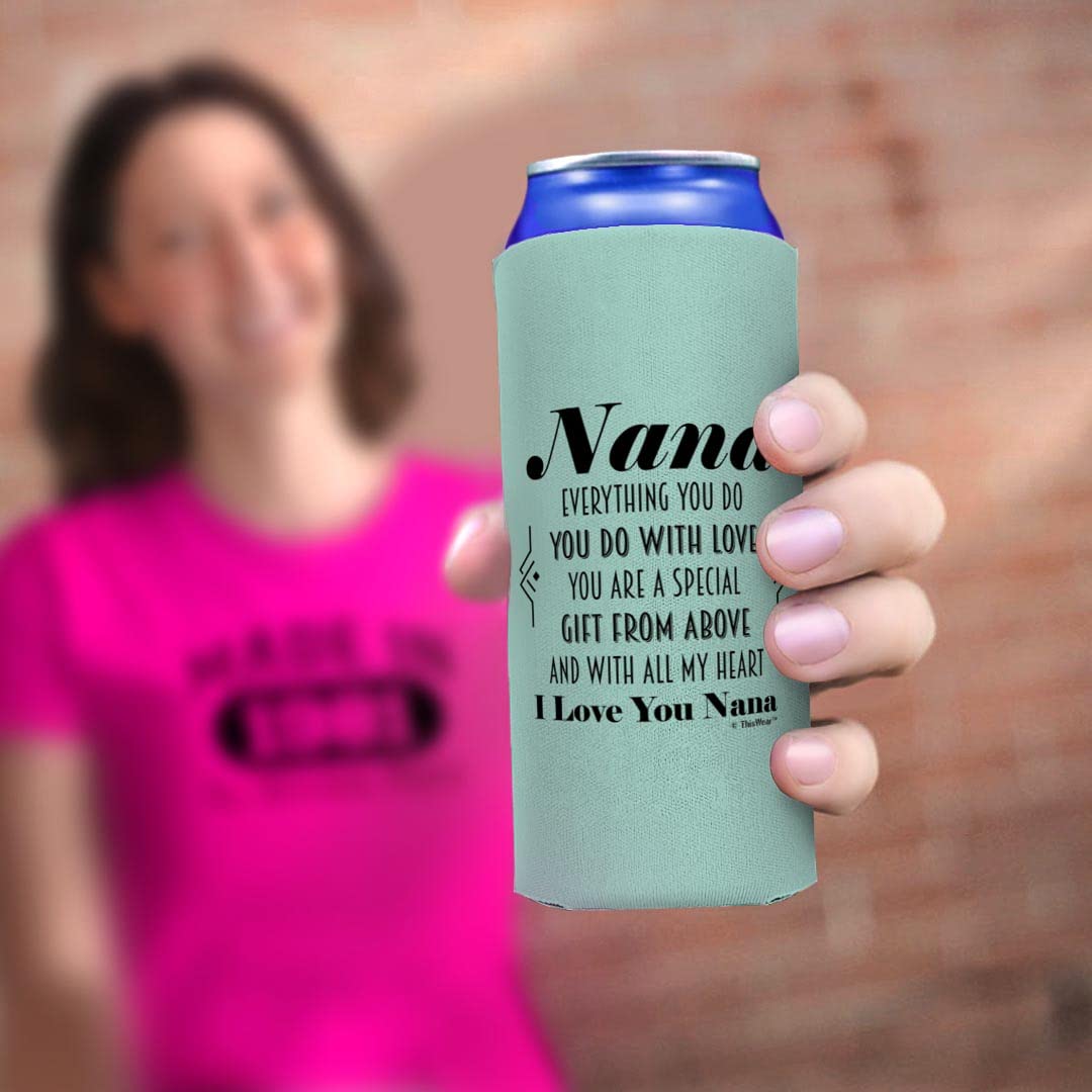 Inspirational Gift for Grandma - 'You Are a Gift From Above' Poem 48-Pack Ultra Slim Can Coolers | Perfect for Mother's Day, Birthday & Holiday Gifts