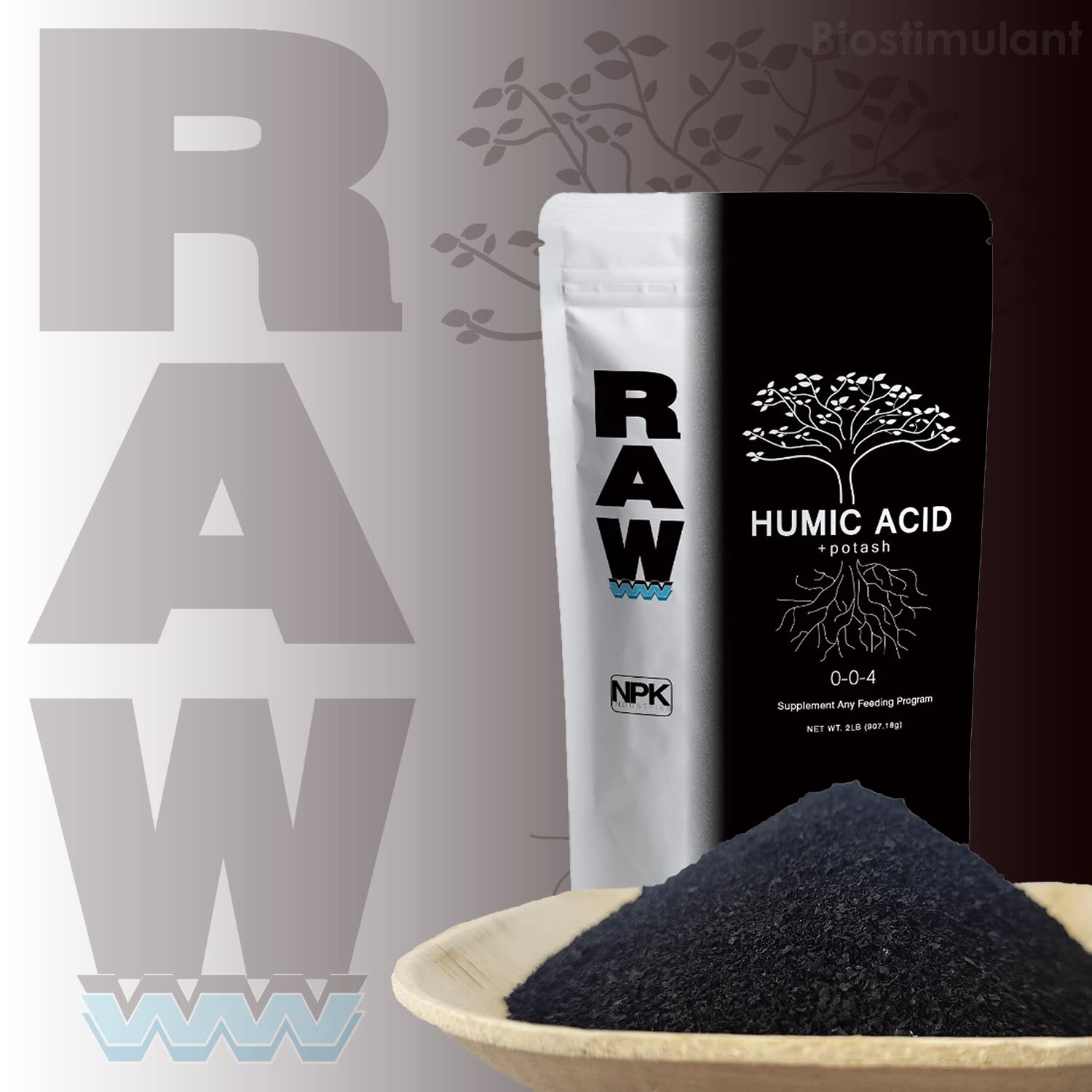 Premium RAW Humic Acid for Plants - Organic Soil Conditioner & Growth Booster for Gardens, Lawns & Indoor Plants | Improves Nutrient Absorption & Root Development
