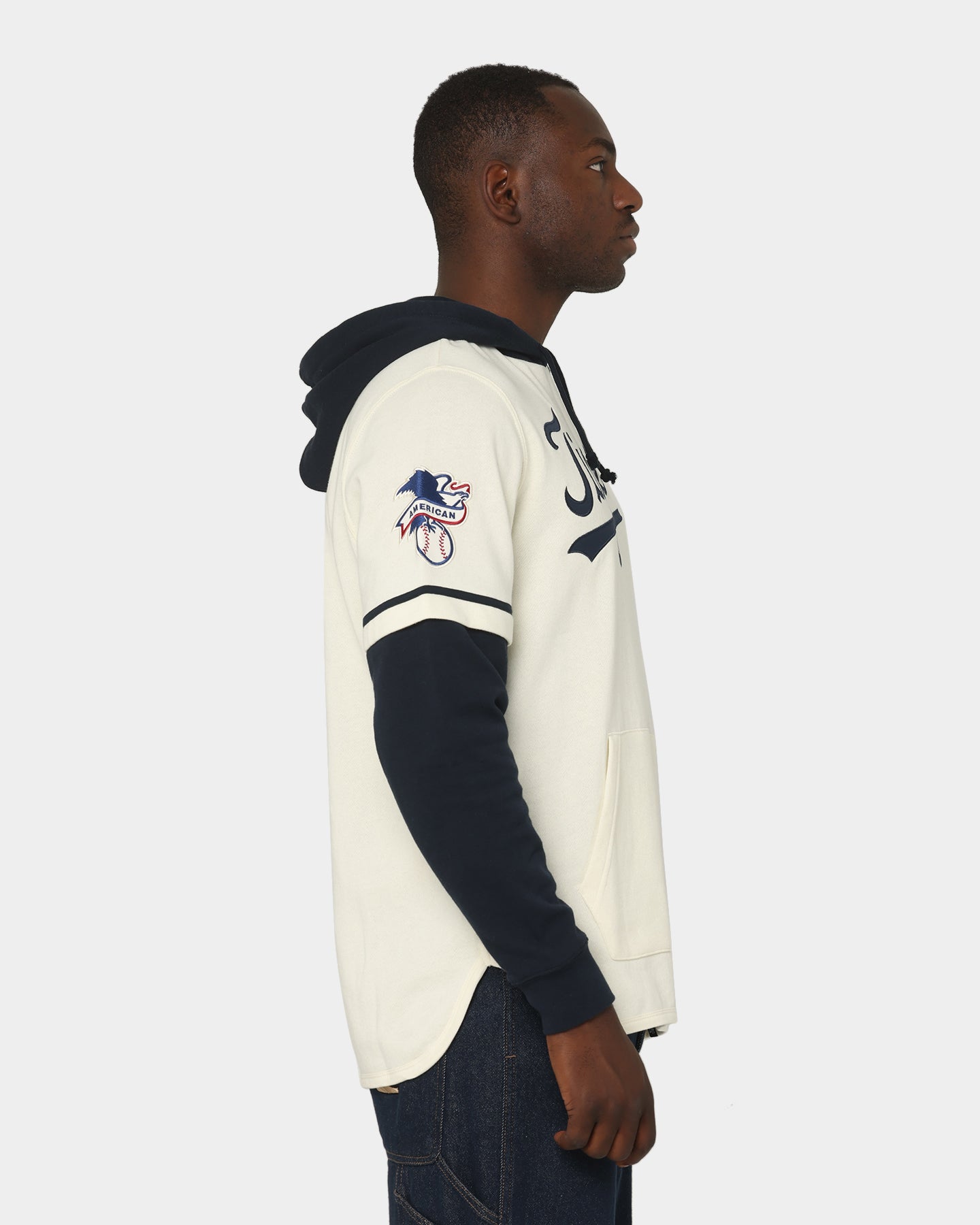 47 Brand Detroit Tigers Shortstop Hoodie Cream - Men's Baseball Fan Hooded Sweatshirt for Casual Wear & Game Day Outfits