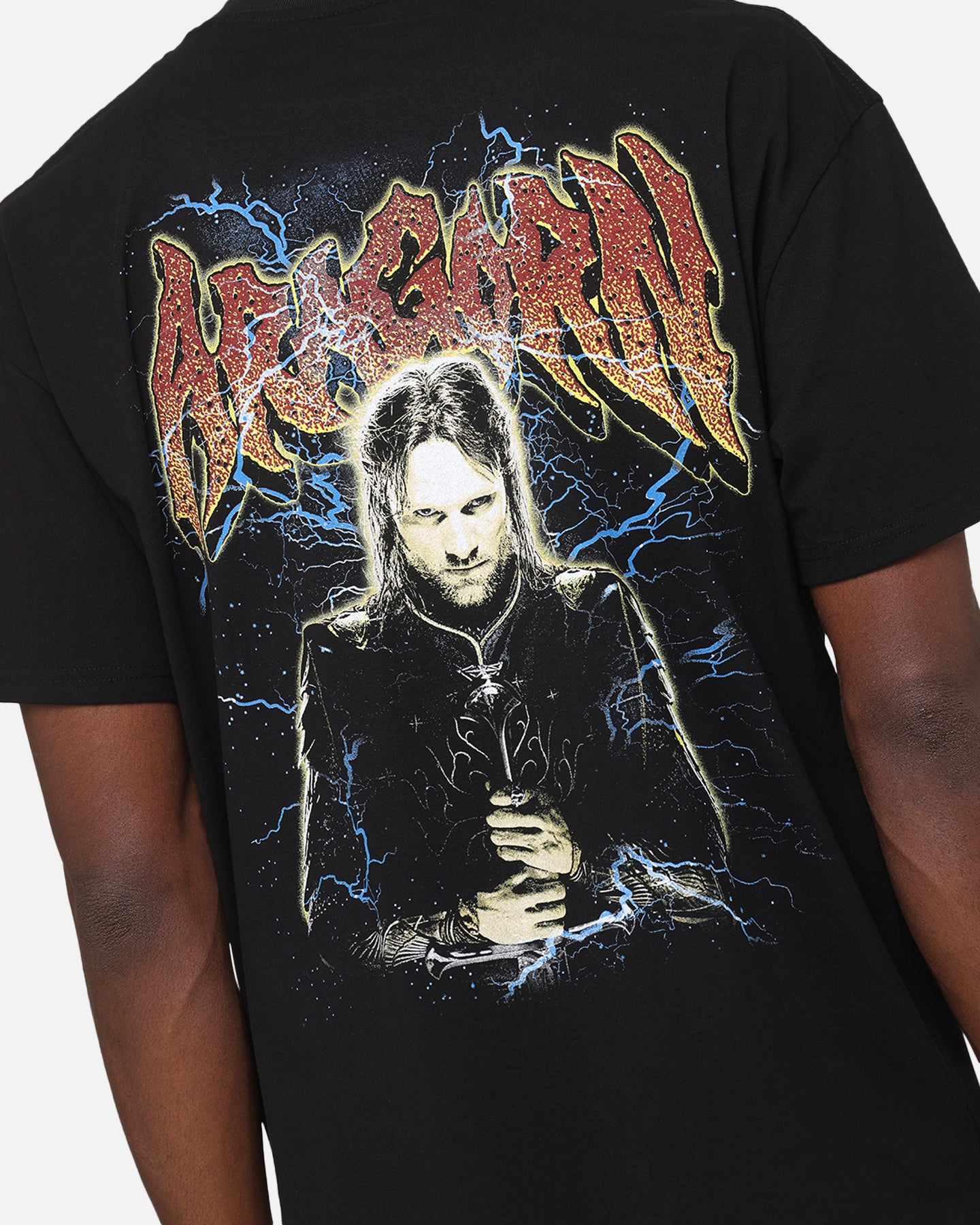 The Lord of the Rings Aragorn Heavy Cotton T-Shirt | American Thrift | Black Graphic Tee for Men | Perfect for Cosplay, Movie Nights & Fantasy Fans