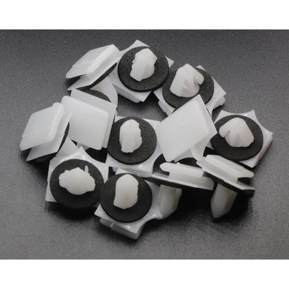 50 Pcs GM Rocker Panel Moulding Clips 11518357 - Durable Lantee Cladding Retainer Fasteners with Sealer for Cadillac Chevy Dodge | Perfect for Auto Body Repair & Restoration Projects