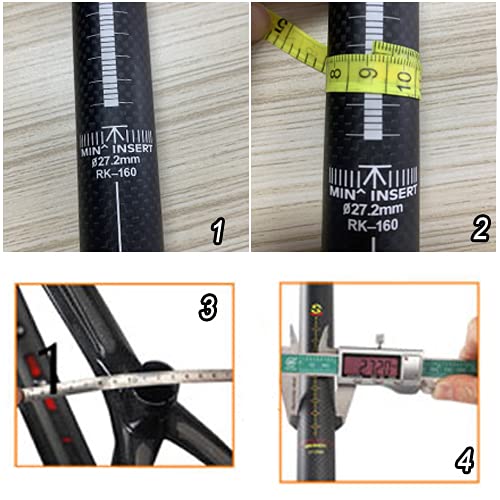 RXL SL Full Carbon Fiber Road Bike Seatpost - 27.2/30.8/31.6mm MTB Seat Post with 3K Matte/Glossy Finish & 25mm Offset - Lightweight Cycling Seatpost for Road & Mountain Bikes - Perfect for Racing, Commuting & Long-Distance Riding