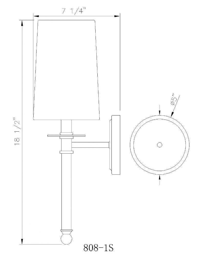Z-Lite 808-1S-MB Modern Single Light Wall Sconce - Matte Black Finish for Bedroom, Hallway & Living Room Lighting
