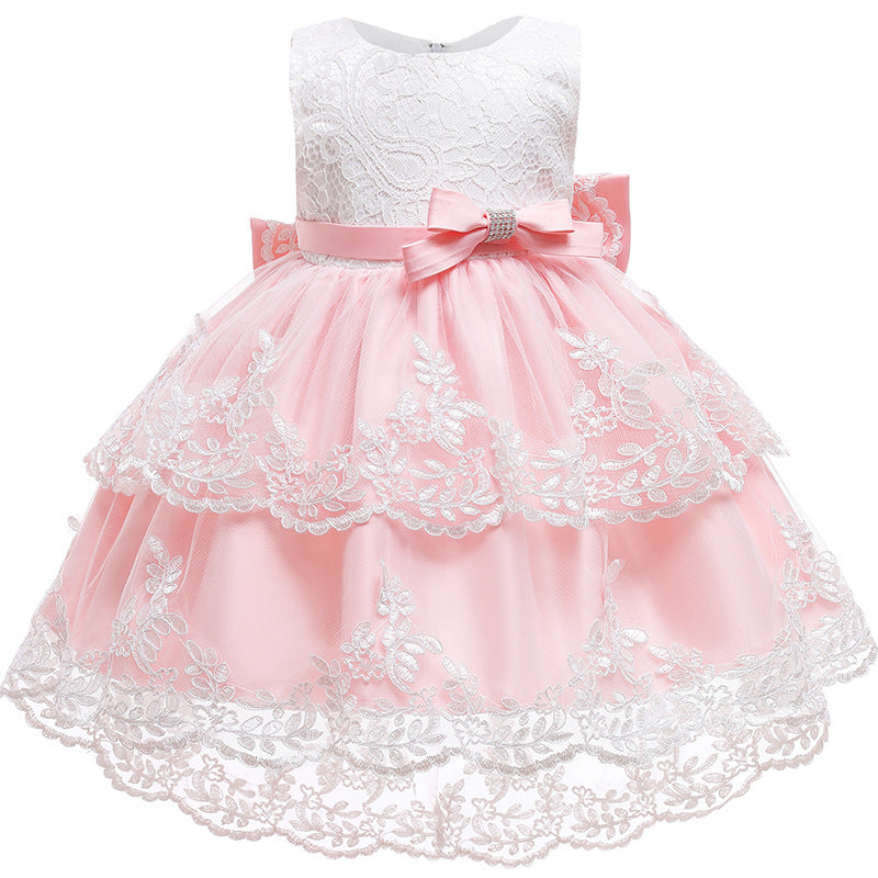 Baby Girl Birthday Party Dresses | Toddler Bow Puffy Prom Dresses for Special Occasions | Perfect for 1st Birthday, Photoshoots & Formal Events