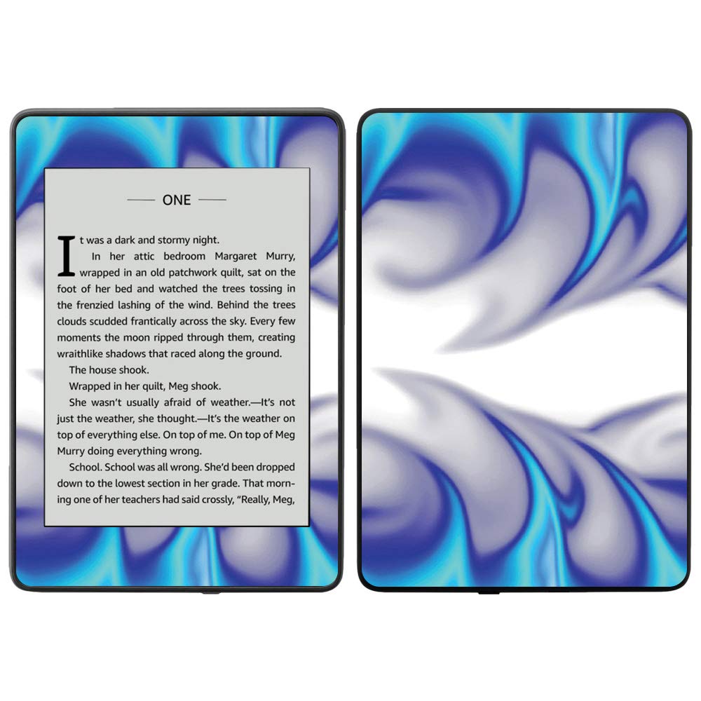 MightySkins Protective Vinyl Decal Wrap Cover for Amazon Kindle Paperwhite 2018 (10th Gen) - Blue Fire Design | Waterproof, Durable & Easy to Apply | Made in USA | Perfect for Travel, Reading & Everyday Protection