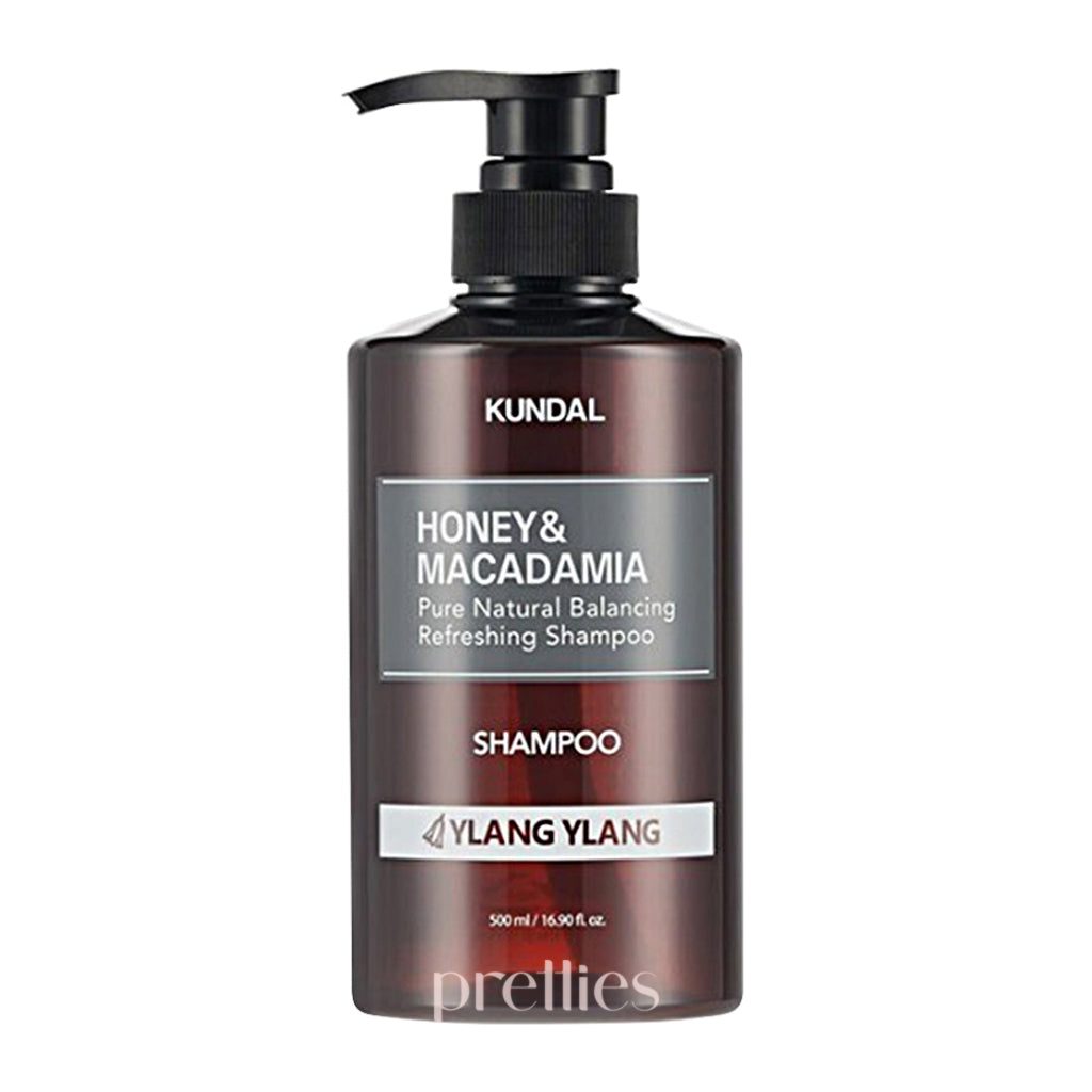 KUNDAL Honey & Macadamia Natural Shampoo 500ml with Ylang Ylang Essential Oil - Hydrating & Nourishing Hair Care for Dry & Damaged Hair - Perfect for Daily Use at Home or Salon