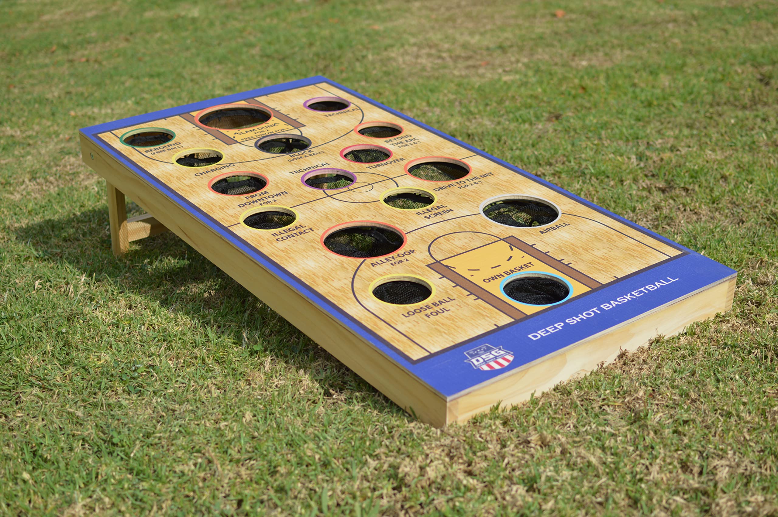 Best Basketball Bean Bag Toss Game Set - Outdoor & Indoor Cornhole Game for Kids & Adults - Perfect for Backyard Parties, BBQs, and Family Fun
