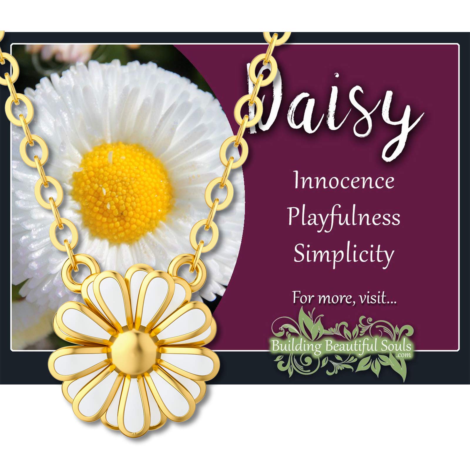14K Solid Gold Flower Pendant Necklace for Women - Elegant Floral Jewelry Gift for Wife, Mother, Girlfriend - Perfect for Birthday, Anniversary, Mother's Day - Everyday Wear & Special Occasions
