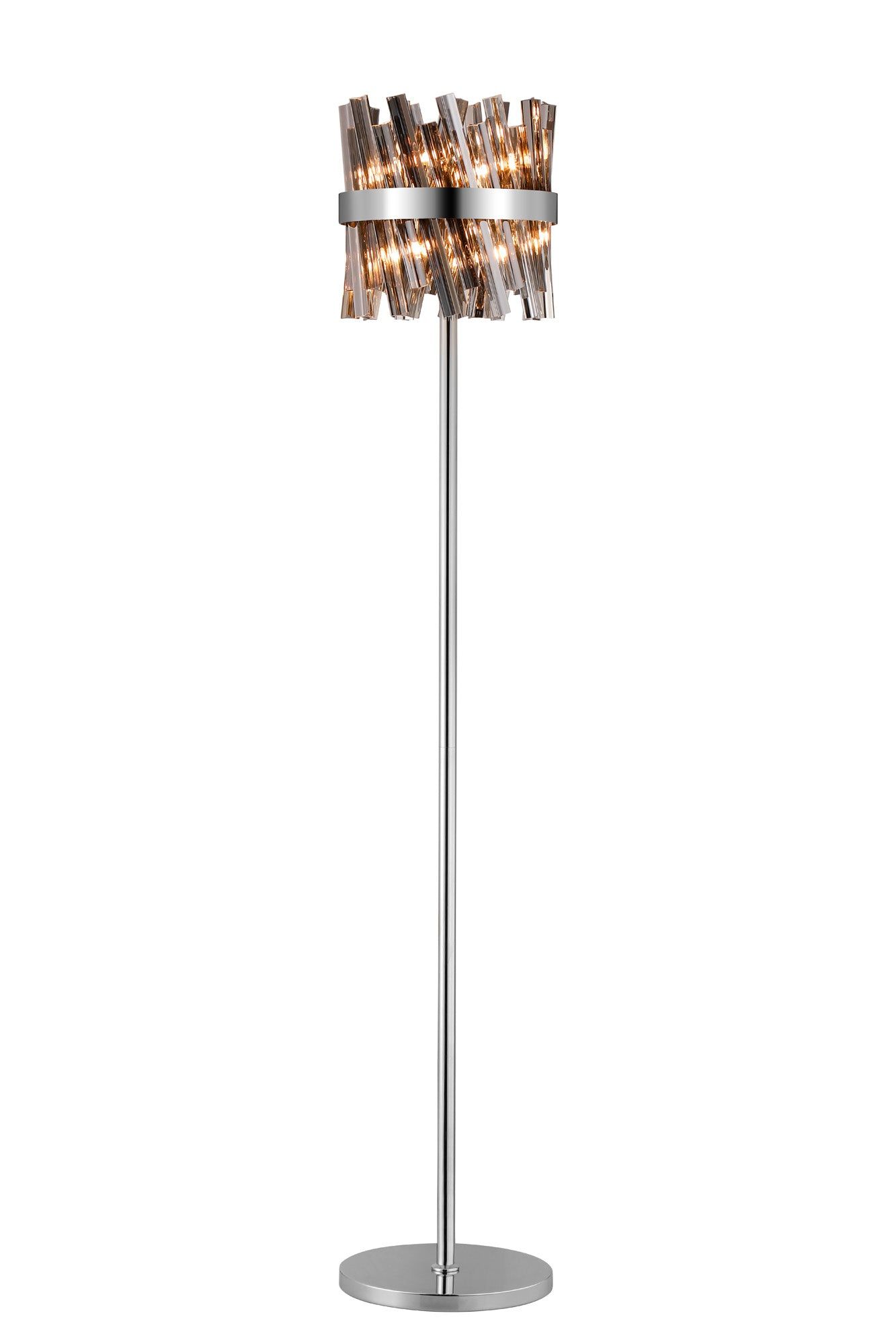 Bellina 8Lt Floor Lamp - Brass, Nickel & Black Finish Options | Modern Standing Light for Living Room, Bedroom & Office Decor