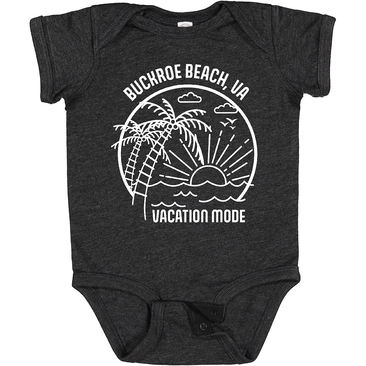 Inktastic Summer Vacation Mode Buckroe Beach Virginia Baby Bodysuit - Cute Infant Onesie for Beach Trips & Family Vacations