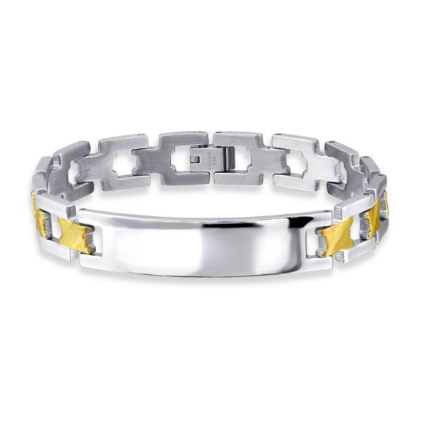 Premium Stainless Steel Men's Bracelet - 21cm Adjustable Unisex Cuff for Casual & Formal Wear - Durable Fashion Jewelry Gift for Him
