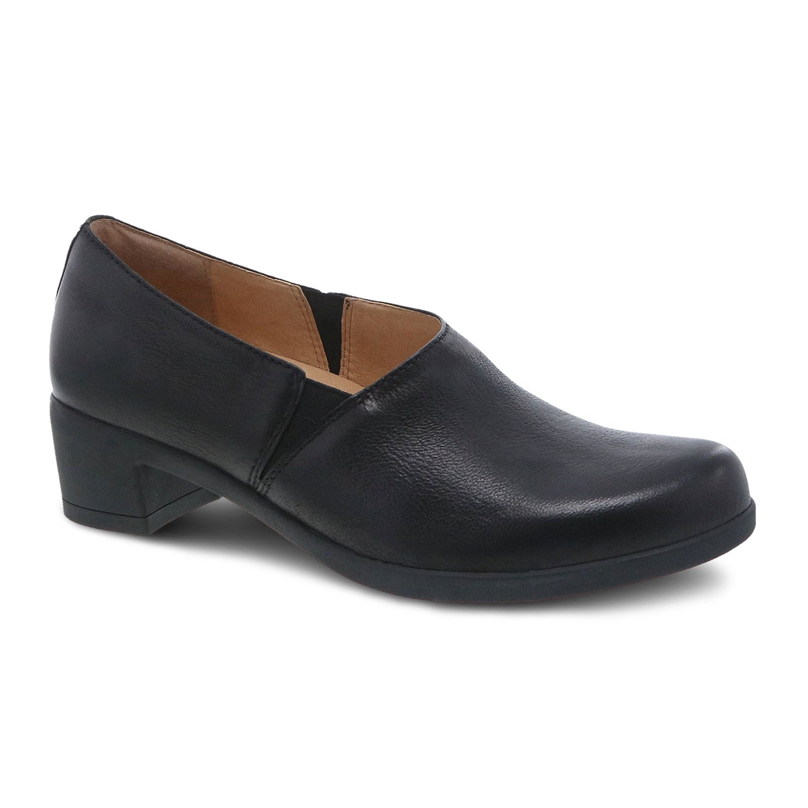 Dansko Camdyn Slip On Shoes for Women - Black Burnished Nubuck Leather Loafers | Comfortable Slip-On Casual Shoes for Work, Travel & Everyday Wear