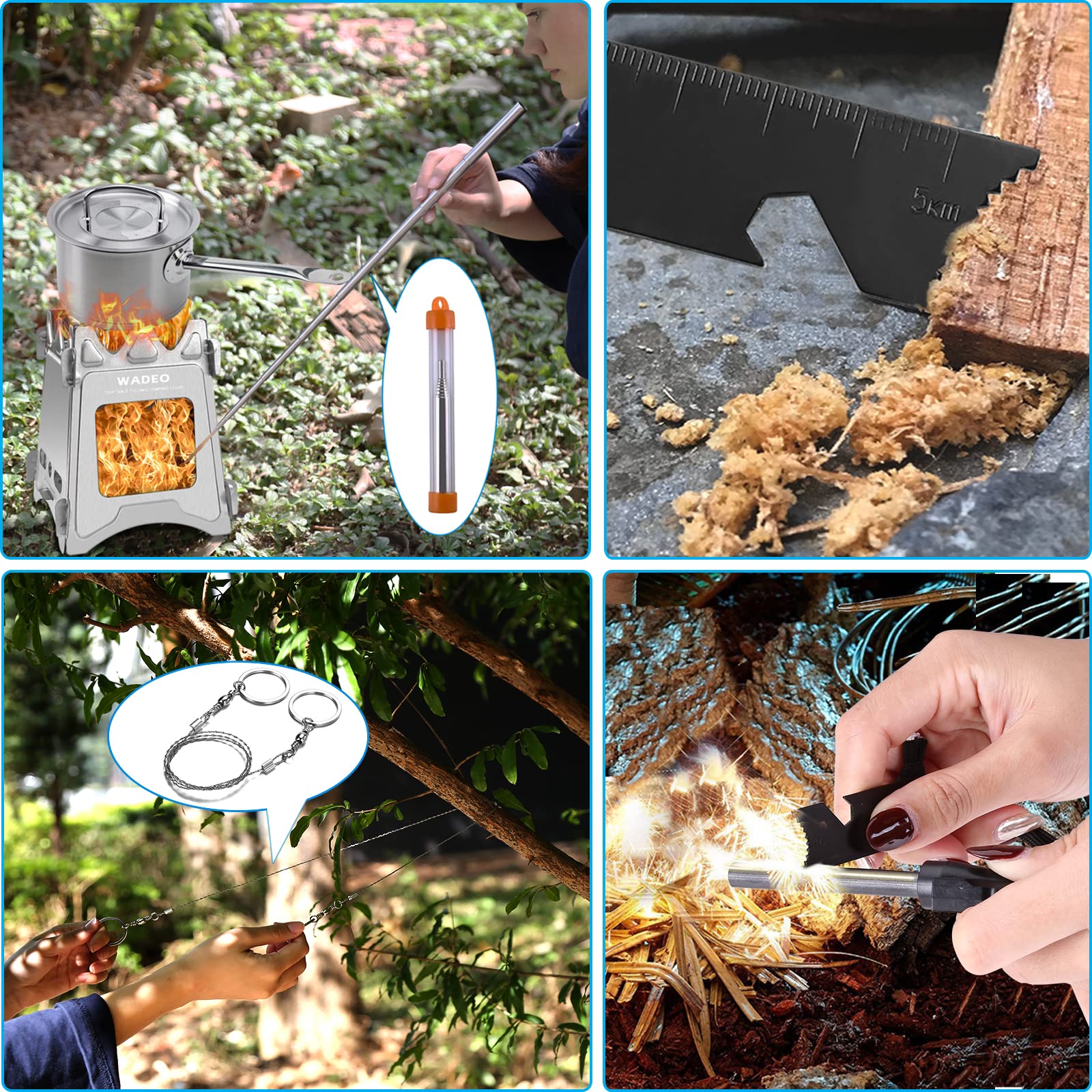 Portable Mini Wood Stove for Camping, Hiking & Picnic Cooking