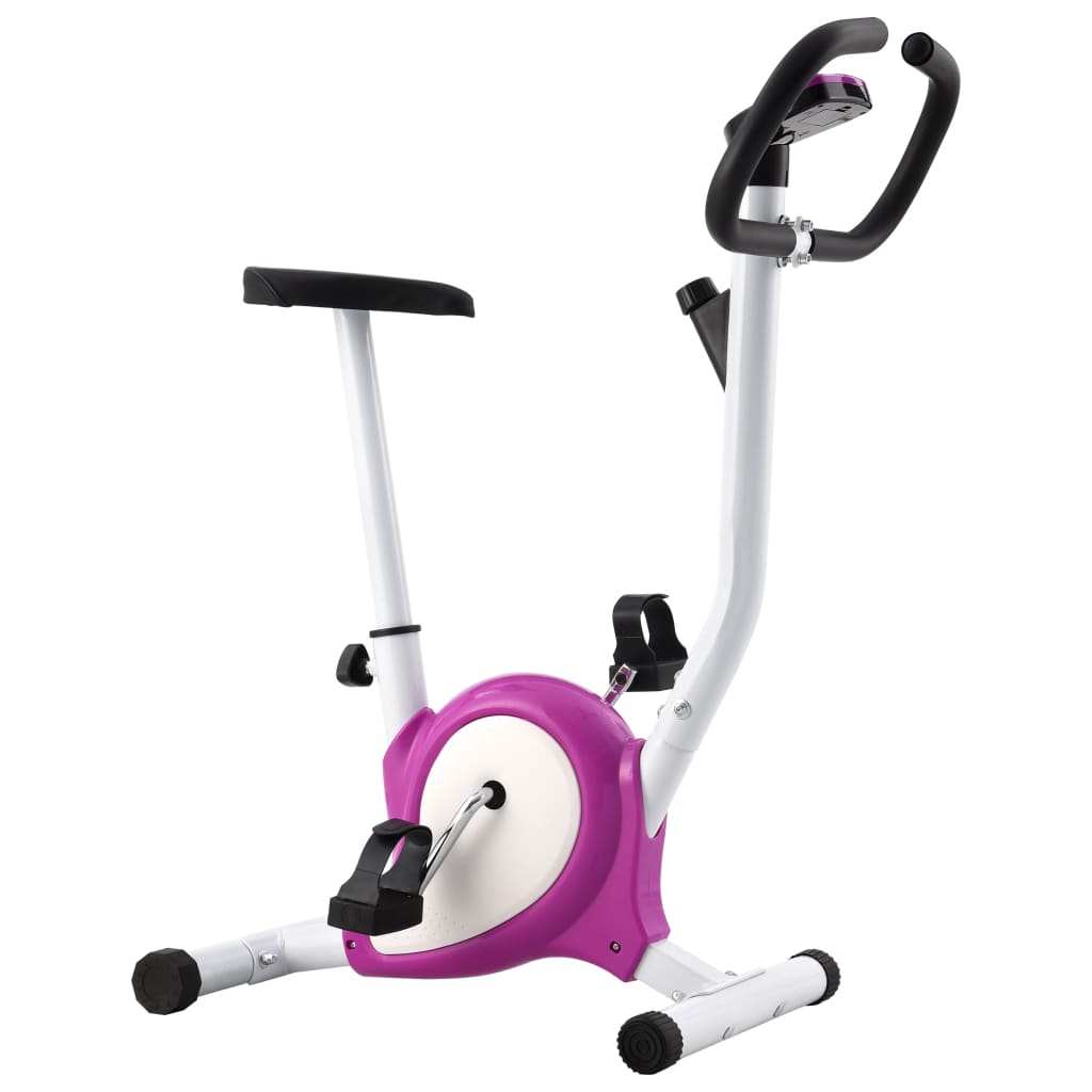 VidaXL Belt Resistance Exercise Bike for Home Gym - Purple Indoor Cycling Bike for Cardio Workout & Fitness Training | Perfect for Small Spaces & Apartment Workouts