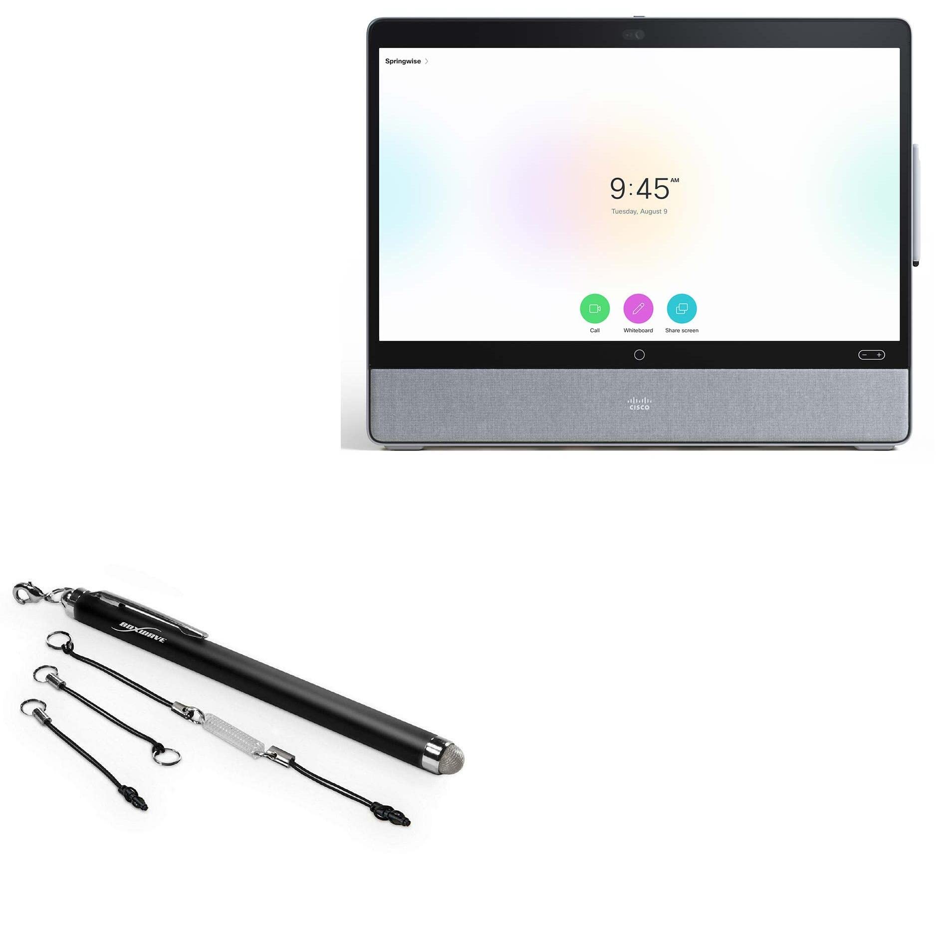 BoxWave EverTouch Capacitive Stylus Pen for Cisco Webex Desk Pro - Fiber Tip Precision Stylus in Jet Black | Perfect for Digital Note-Taking, Presentations & Touchscreen Navigation