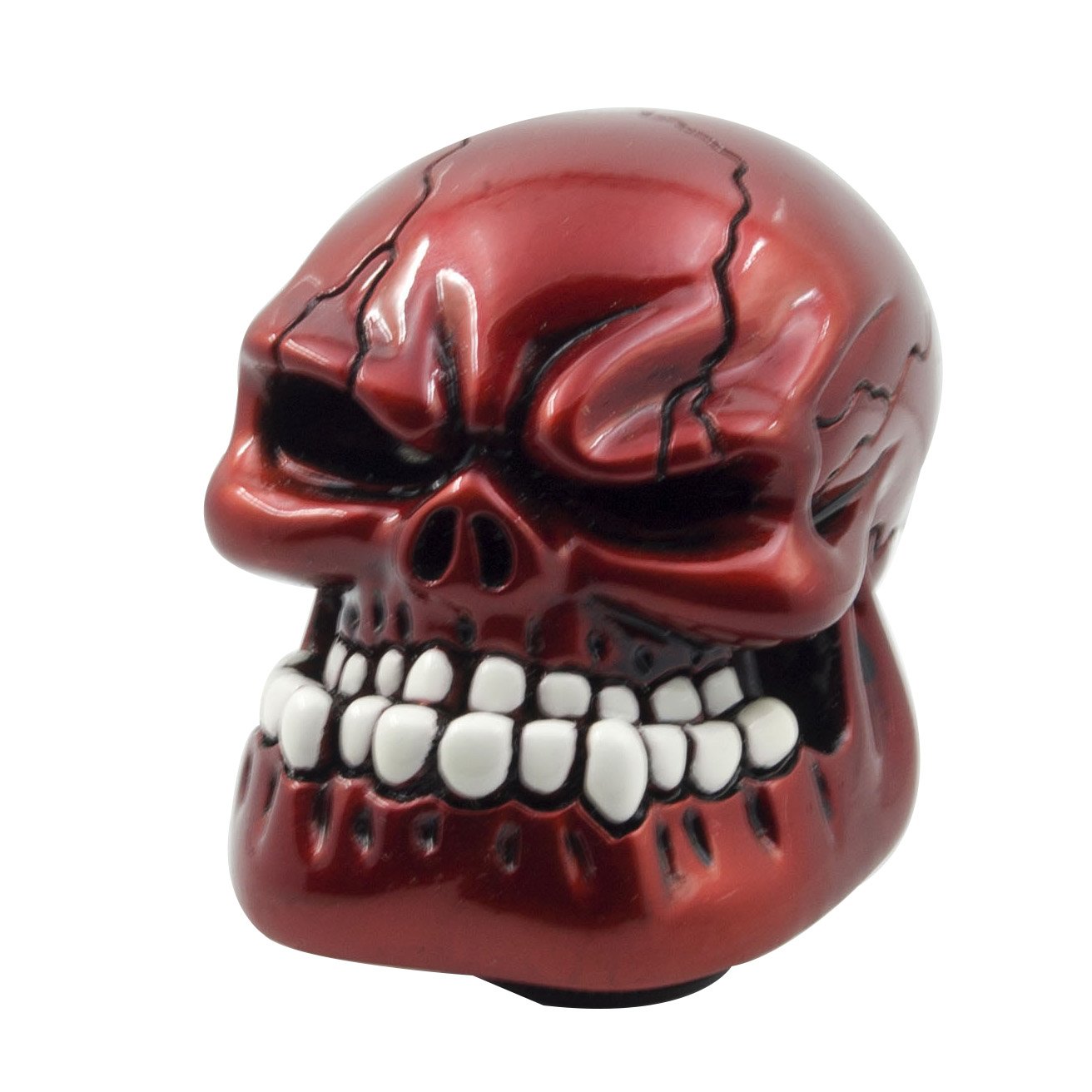 Premium Red Skull Manual & Automatic Gear Shift Knobs - Universal Fit for Cars & Trucks - Enhance Your Driving Experience with Custom Style (Gaming, Racing, Car Enthusiasts)