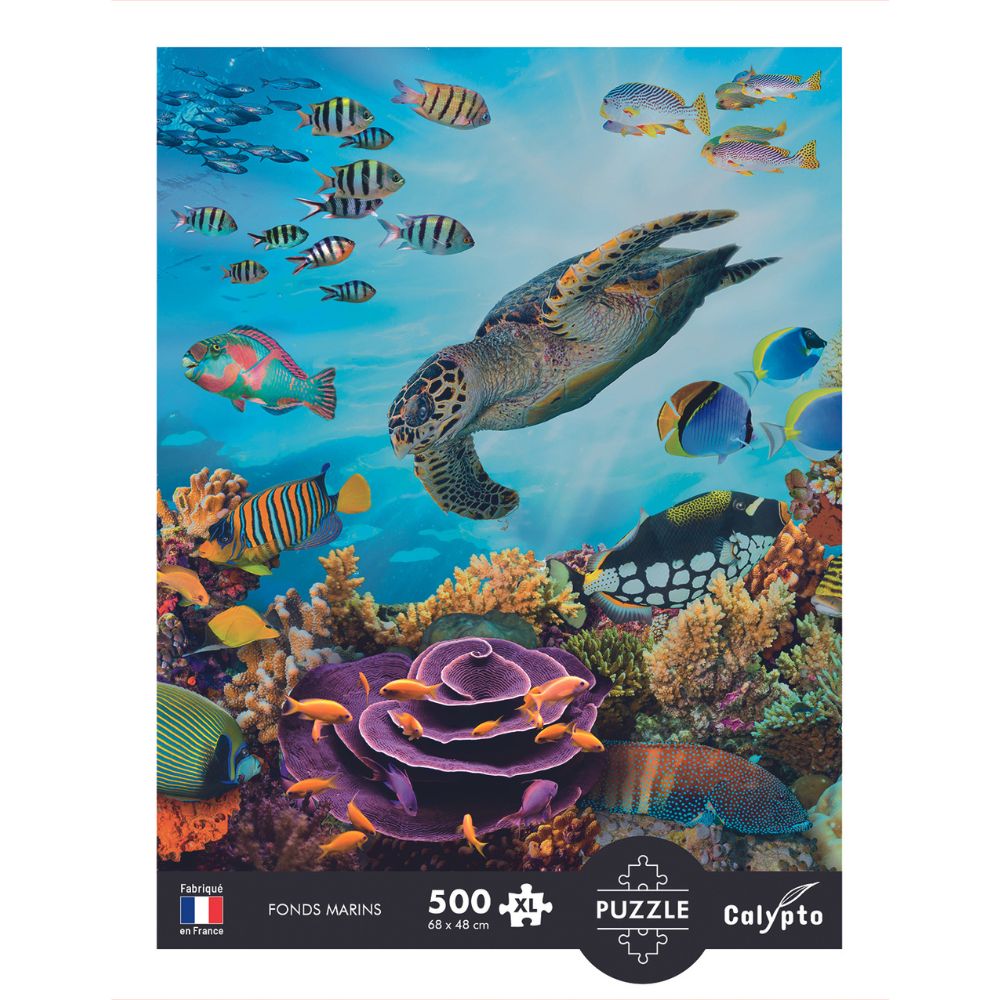 500-Piece Calypto Jigsaw Puzzle - Extra Large Seabed Underwater Scene - Perfect for Family Game Night & Stress Relief Activities