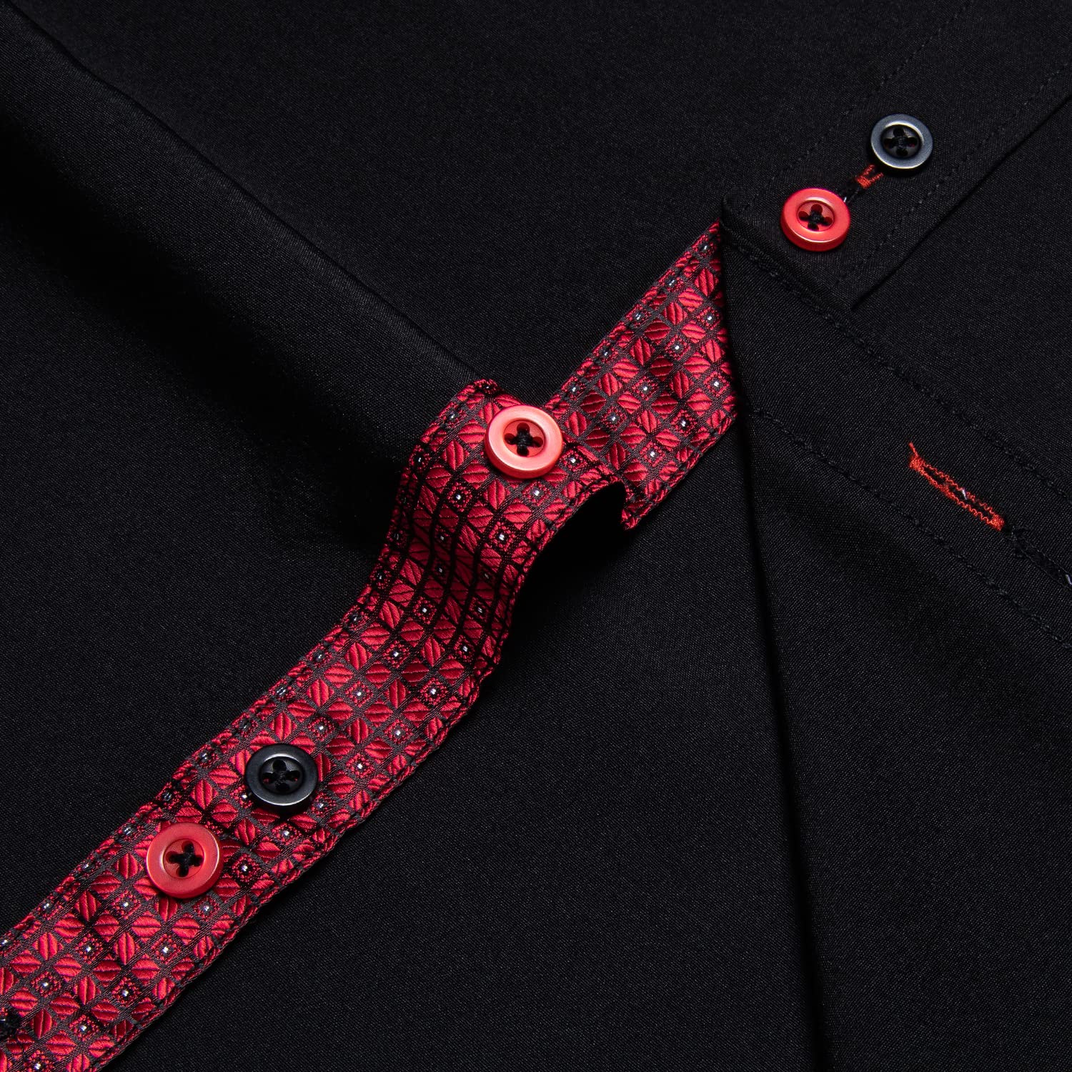 Premium Men's Dress Shirts Long Sleeve - Formal Business Cotton Button Down Shirt with Contrast Inner & Pocket | Office Wear, Wedding Attire, Professional Meetings