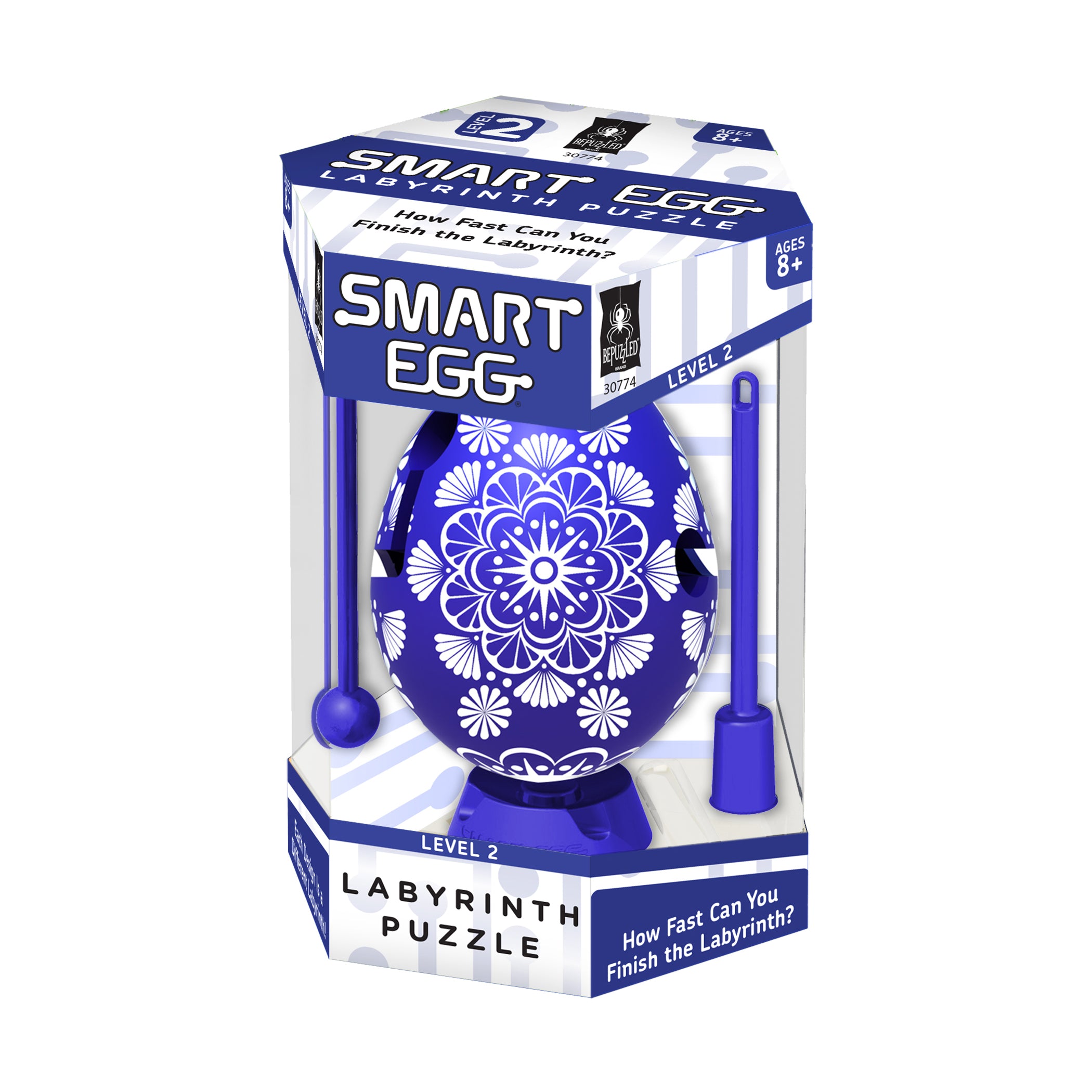 BePuzzled Smart Egg Labyrinth Puzzle - Blue Color Collection - Brain Teaser & Educational Toy for Kids & Adults - Perfect for Family Game Night, Stress Relief & Cognitive Development