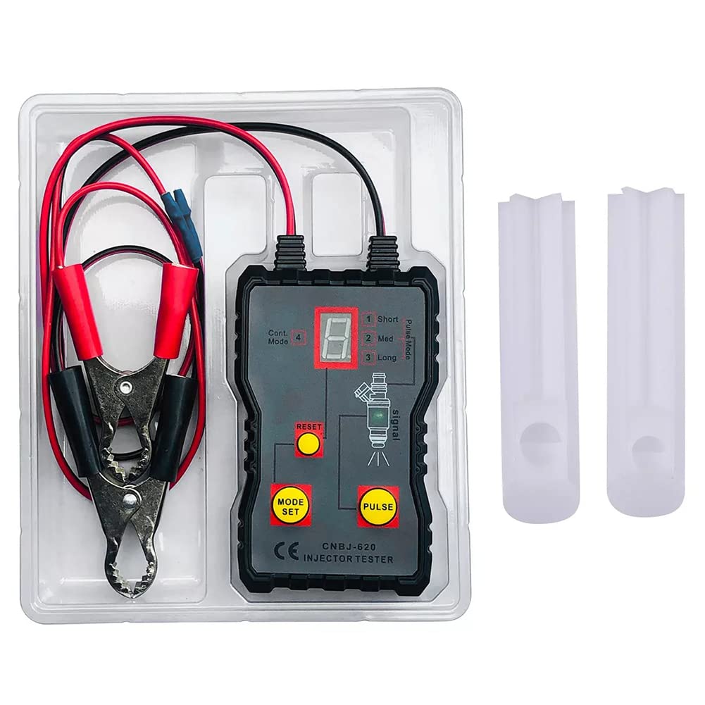 Automotive Fuel Injector Tester - Professional Fuel System Diagnostic Scan Tool with Flush Cleaner Adapter for Gasoline Engines | Perfect for Mechanics, DIY Car Repair & Engine Maintenance