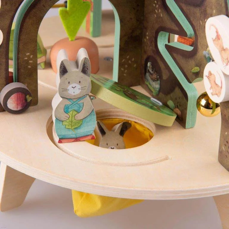 Three Little Rabbits Wooden Activity Garden Toy - Montessori Learning & Play for Toddlers - Perfect for Indoor & Outdoor Fun