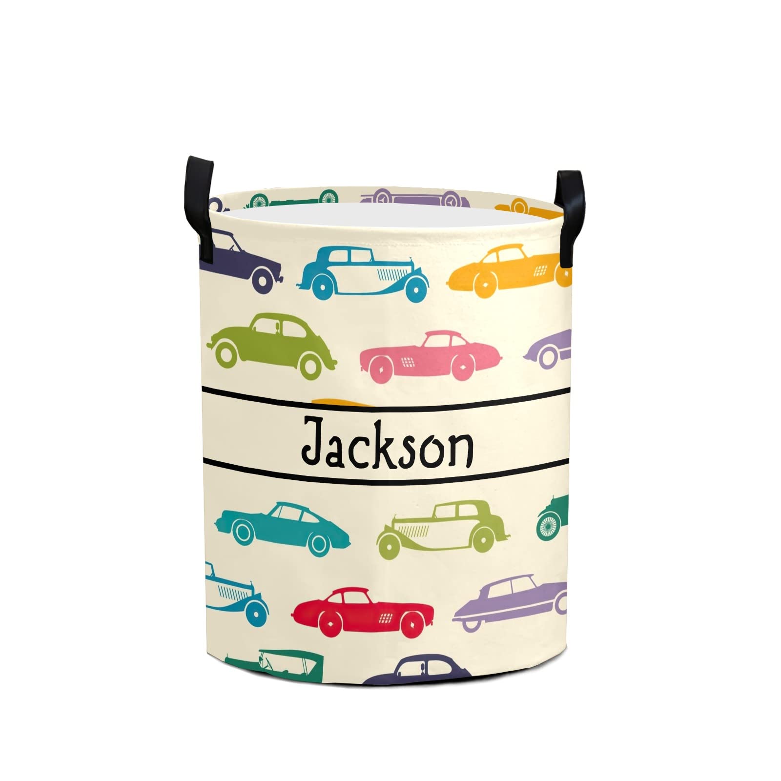 Vintage Style Custom Waterproof Collapsible Laundry Bag - Durable Dirty Clothes Storage Basket for Travel, Camping, Dorm & Home Organization (Car, Bedroom, Toy Storage)
