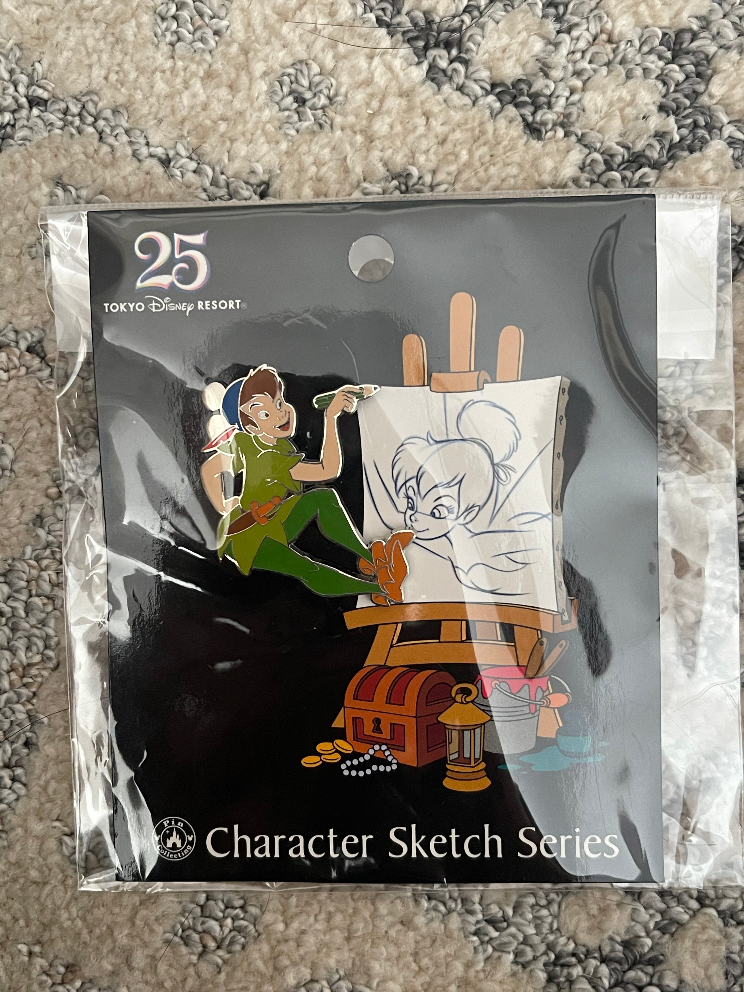 Tokyo Disney Character Sketch Series Enamel Pin - Cute Collectible Badge for Backpacks, Jackets, Hats & Disney Fan Gifts