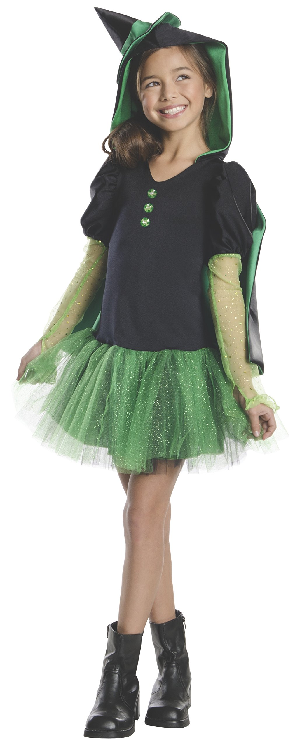 Rubies Wizard of Oz Wicked Witch of The West Hoodie Dress Costume for Kids - Child Small Size | Halloween Dress-Up, Cosplay & Themed Party Outfit