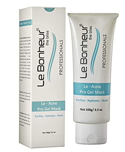 Le Bonheur Acne Pro Gel Mask - Soothing Face Mask for Acne & Sensitive Skin - 100g for Men & Women - Perfect for Daily Skincare & Post-Breakout Recovery