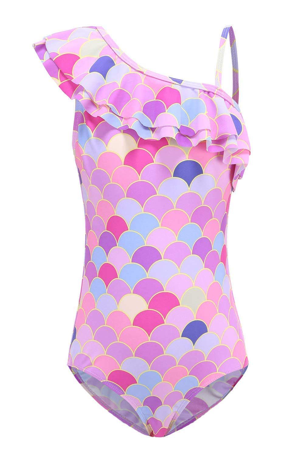 Hawaiian Ruffle One Piece Swimsuits for Girls - Summer Beach Bathing Suit | Perfect for Pool Parties, Vacations & Tropical Getaways