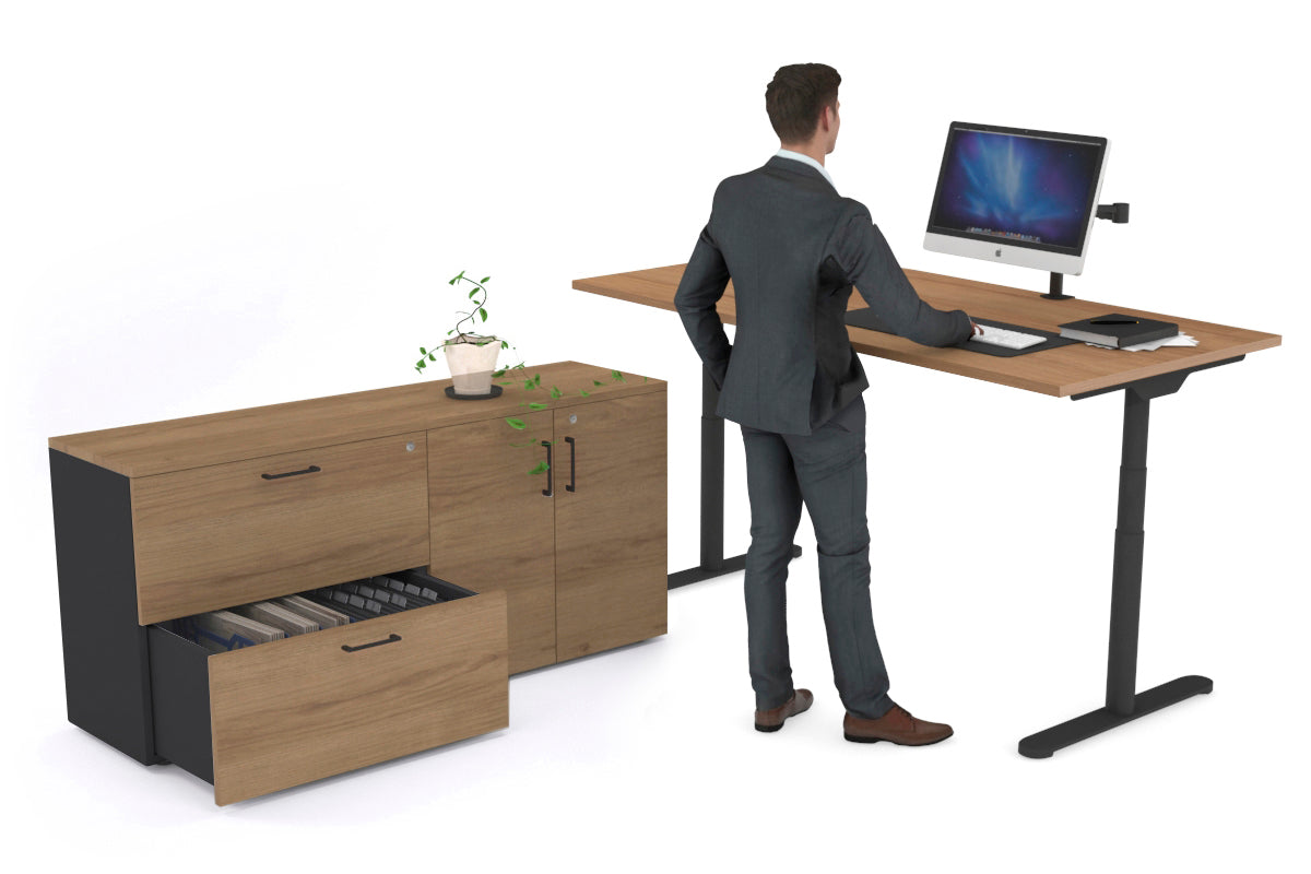 Flexi Premium Height Adjustable Standing Desk - 1600L x 700W Electric Ergonomic Workstation for Home Office & Executive Settings - Perfect for Remote Work & Productivity Boost