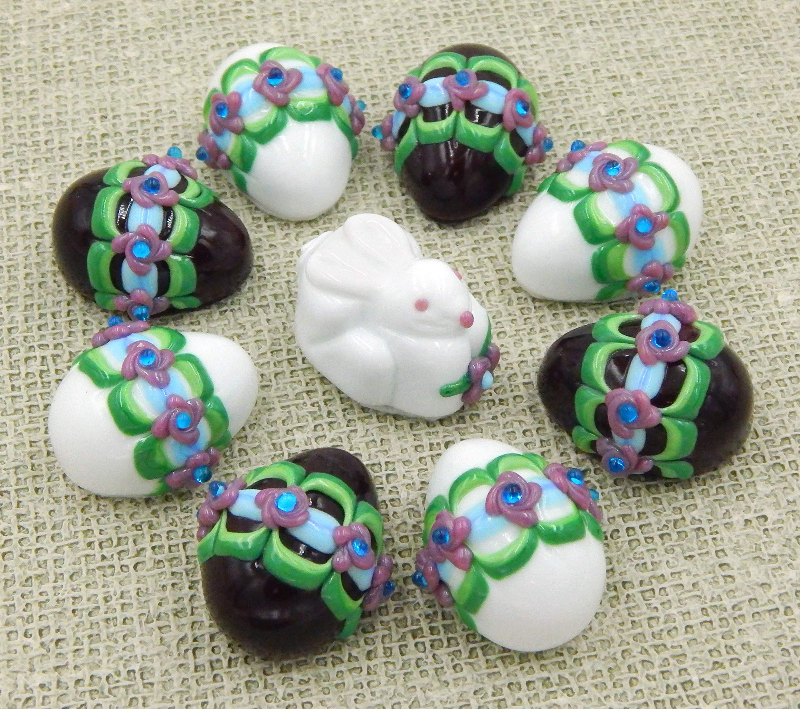 Handmade Art Glass Bunny Rabbit Chocolate Gift - Elegant Easter Décor for Home, Party & Holiday Celebrations | Perfect for Easter Baskets, Table Centerpieces & Spring Gifting