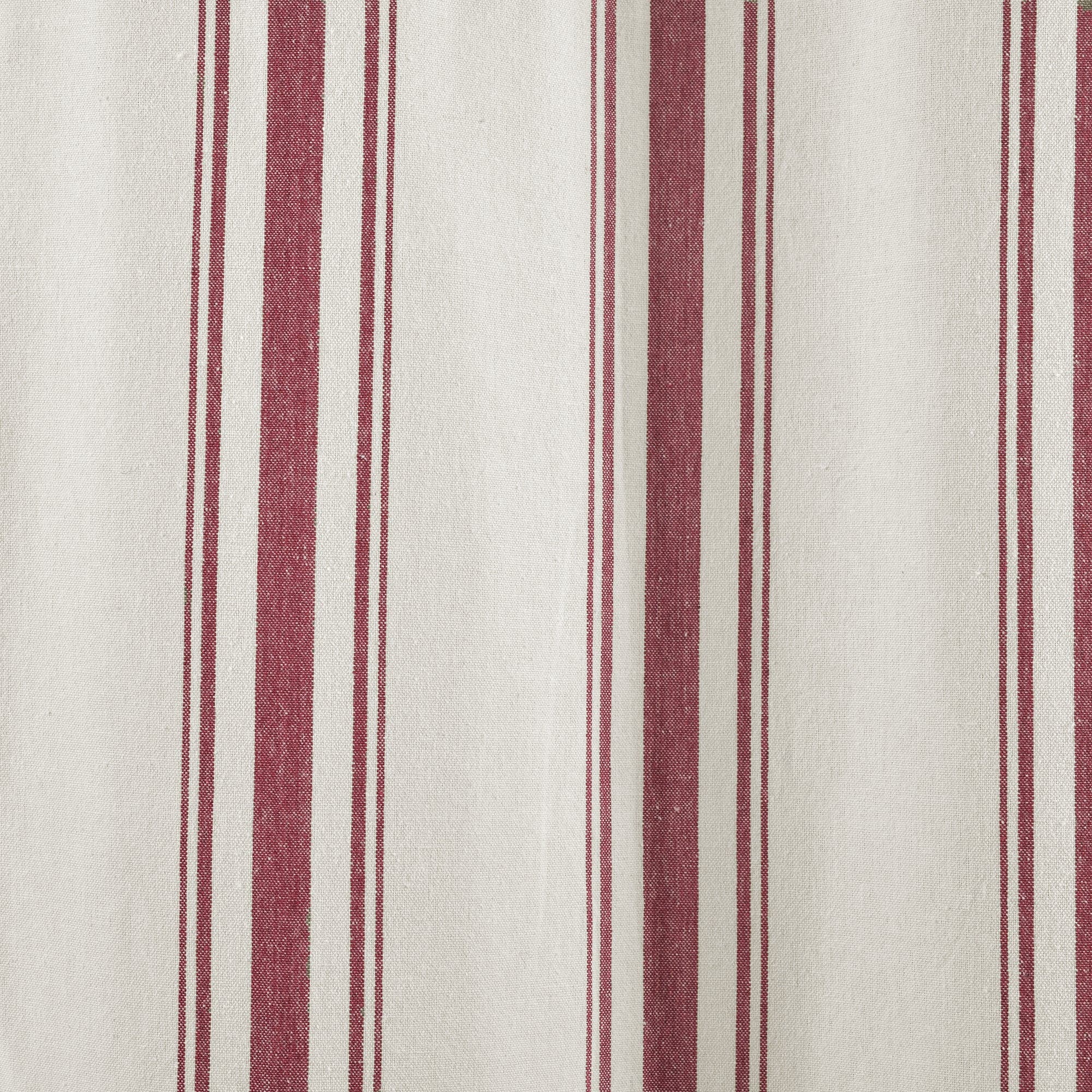 Farmhouse Stripe Yarn-Dyed Recycled Cotton Blend Window Curtain Panel Set - Blackout Thermal Insulated Drapes for Living Room, Bedroom & Nursery (2 Panels, 52x84 Inch) - Perfect for Rustic, Modern & Farmhouse Home Decor