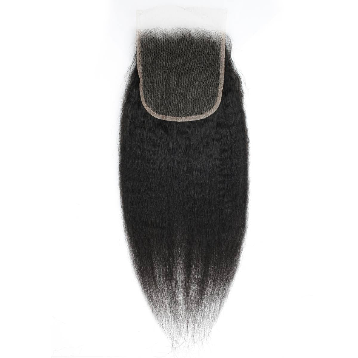 Kinky Straight 5x5 HD Lace Human Hair Closure - Natural Black Hair Extensions for Women | Perfect for Protective Styles, Weaves & Everyday Wear