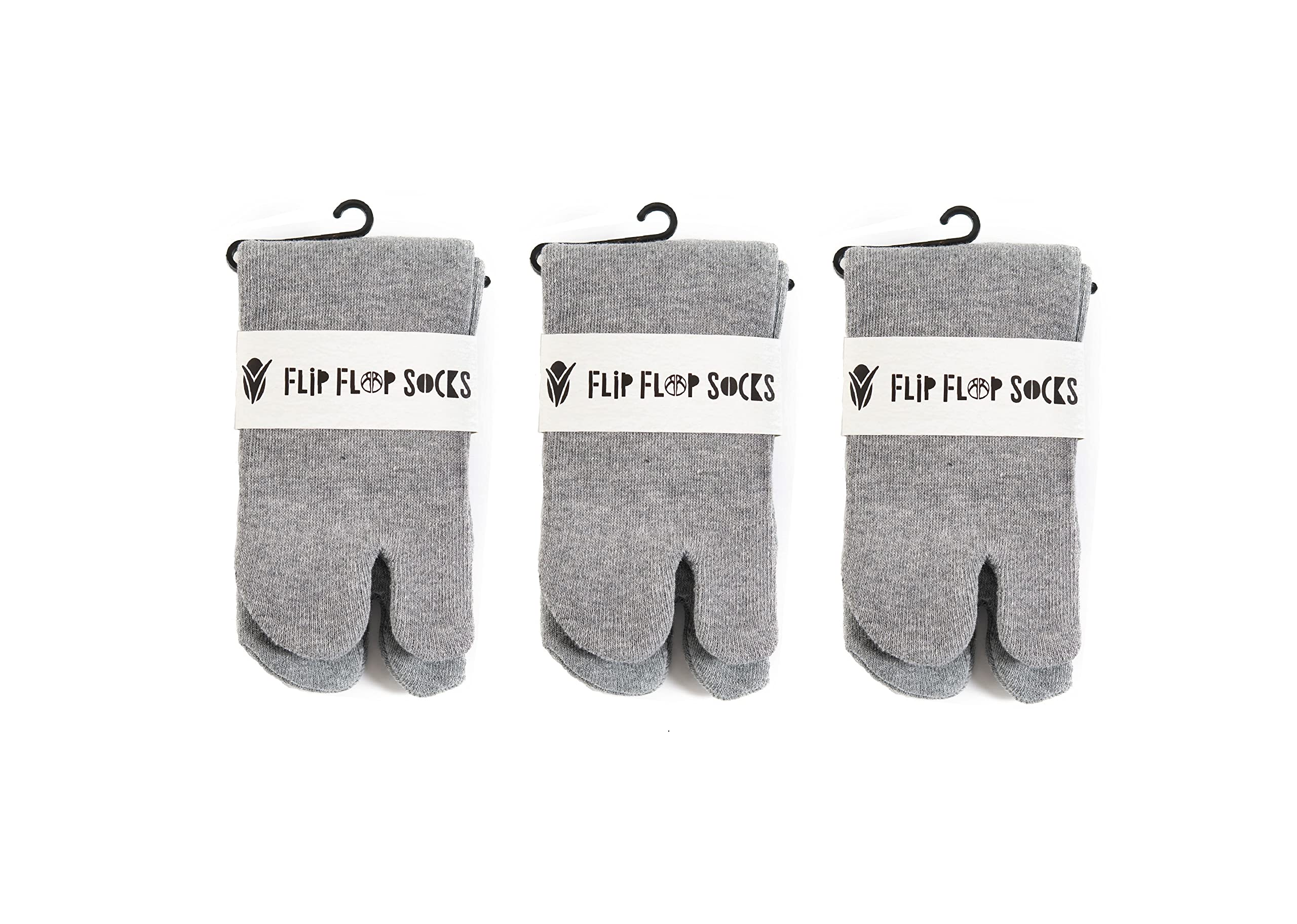 3 V-Toe Thicker Split Toe Tabi Socks for Flip-Flops & Sandals - Unisex Mini-Crew Socks for Men & Women - Perfect for Yoga, Martial Arts & Outdoor Activities