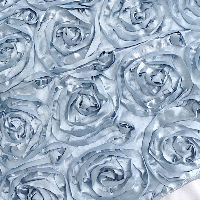 Elegant Satin Ribbon Roses Table Runner for Wedding Decor, Party Centerpiece, and Home Dining Table Decoration