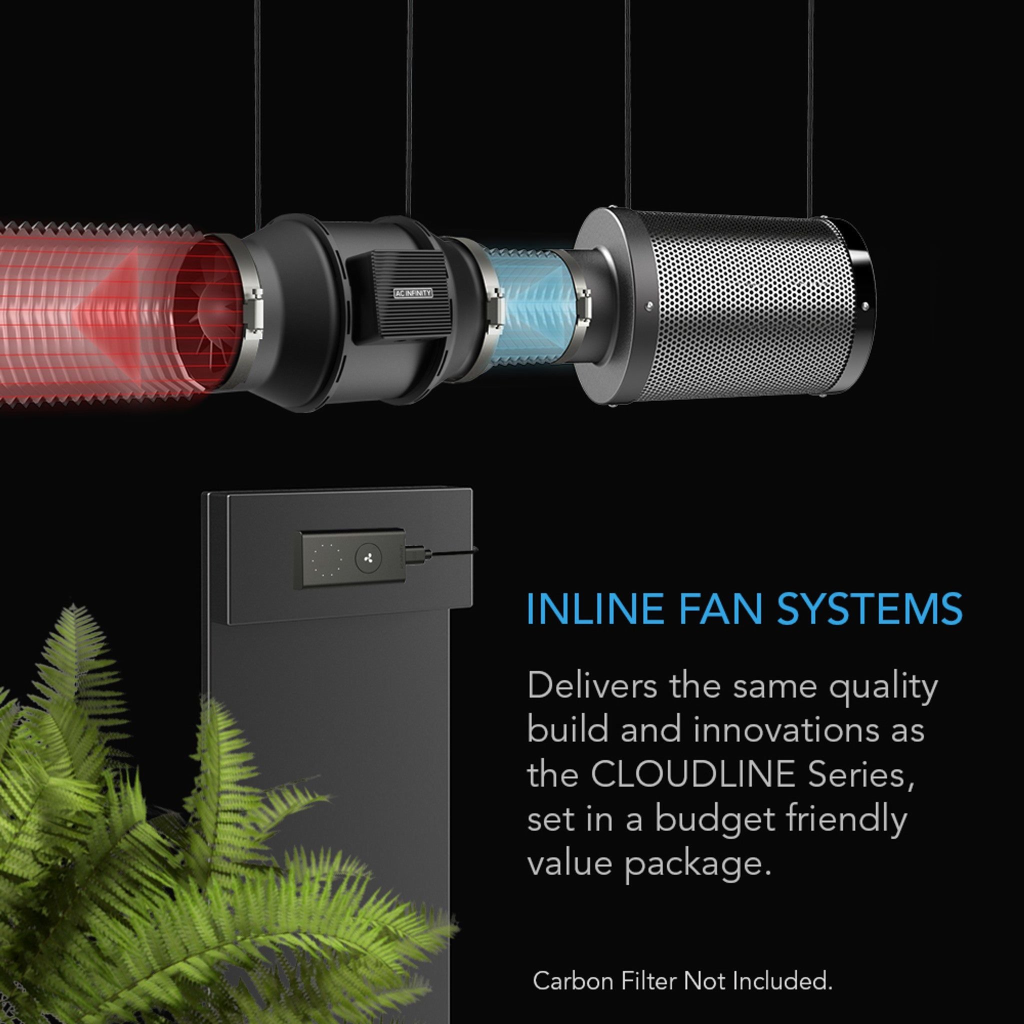AC Infinity Cloudline T8 Inline Fan System with Smart Controller - 8