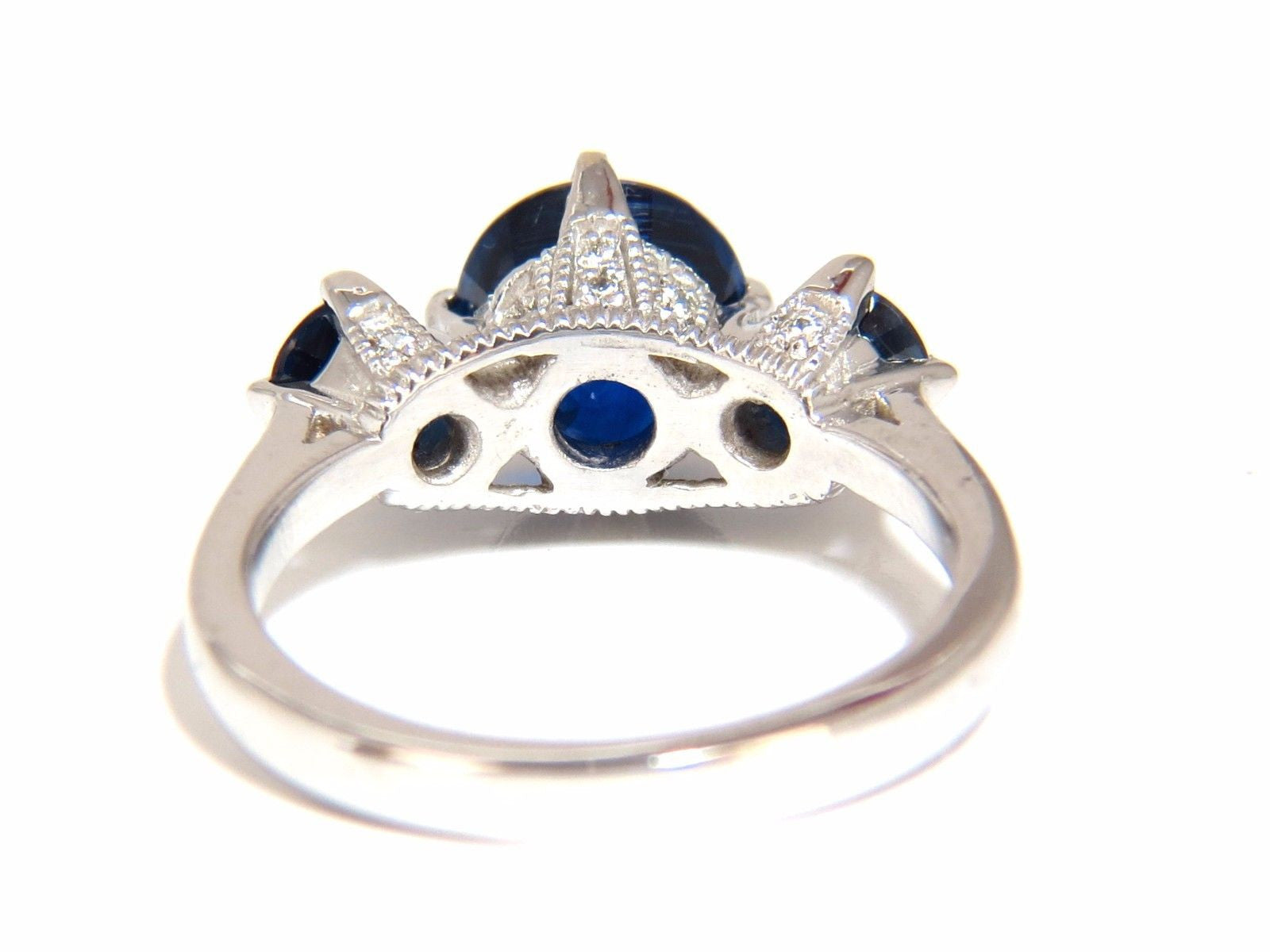 Natural Kyanite Sapphire Diamond Ring 3.82ct Vivid Blue 14K Gold - Elegant Jewelry for Weddings, Anniversaries & Special Occasions