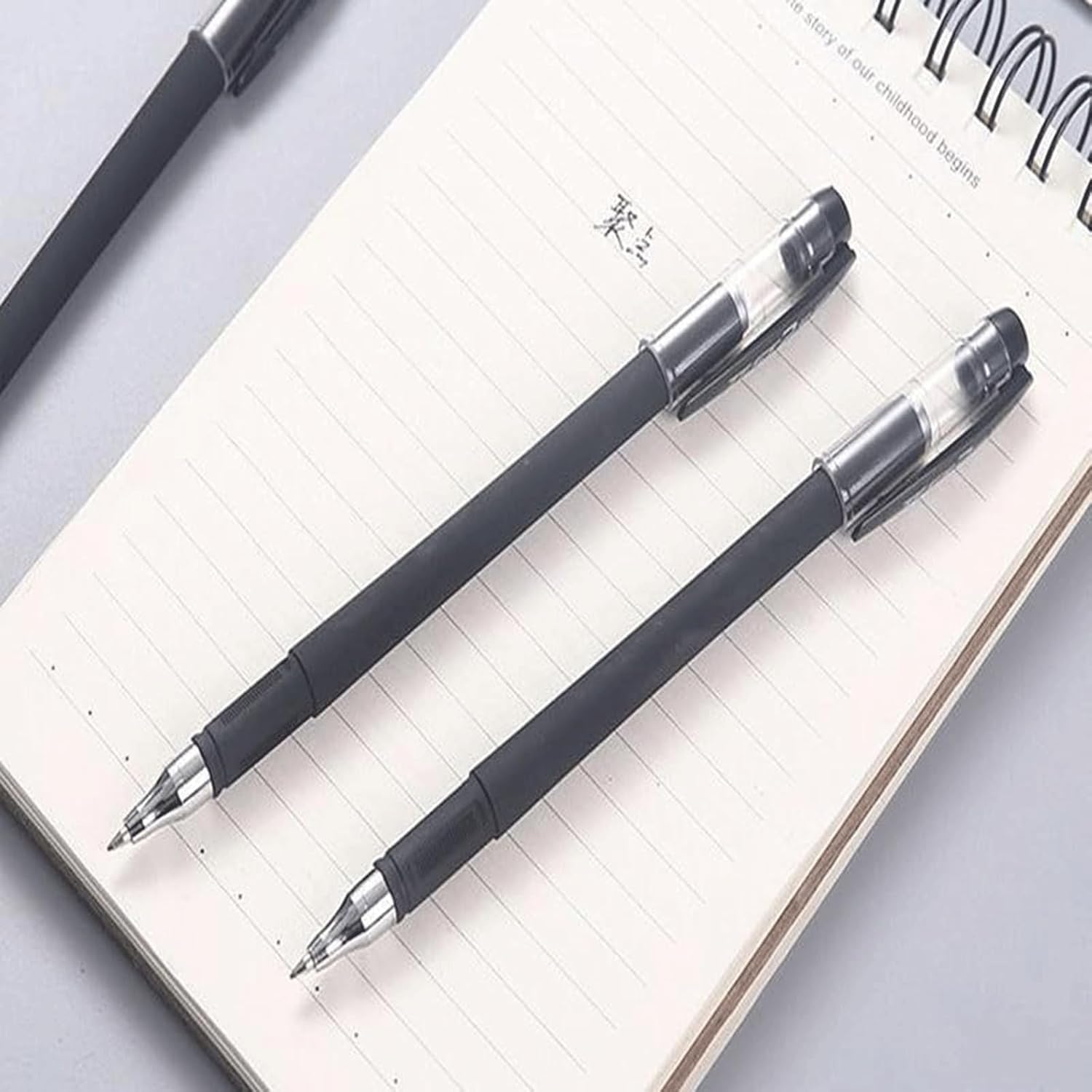 10-Pack Black Matte Gel Pens - 0.5mm Fine Point Ballpoint Pens with Quick-Drying Ink - Smooth Writing for Office, School & Art Projects - Perfect for Note Taking, Journaling & Creative Drawing
