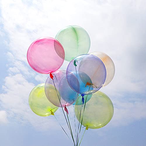 18 Inch Helium Bobo Balloons with LED Light Up - 10 Pack Lavender Party Decorations for Christmas, Wedding, Birthday, Baby Shower & Anniversary | Indoor & Outdoor Celebration Decor