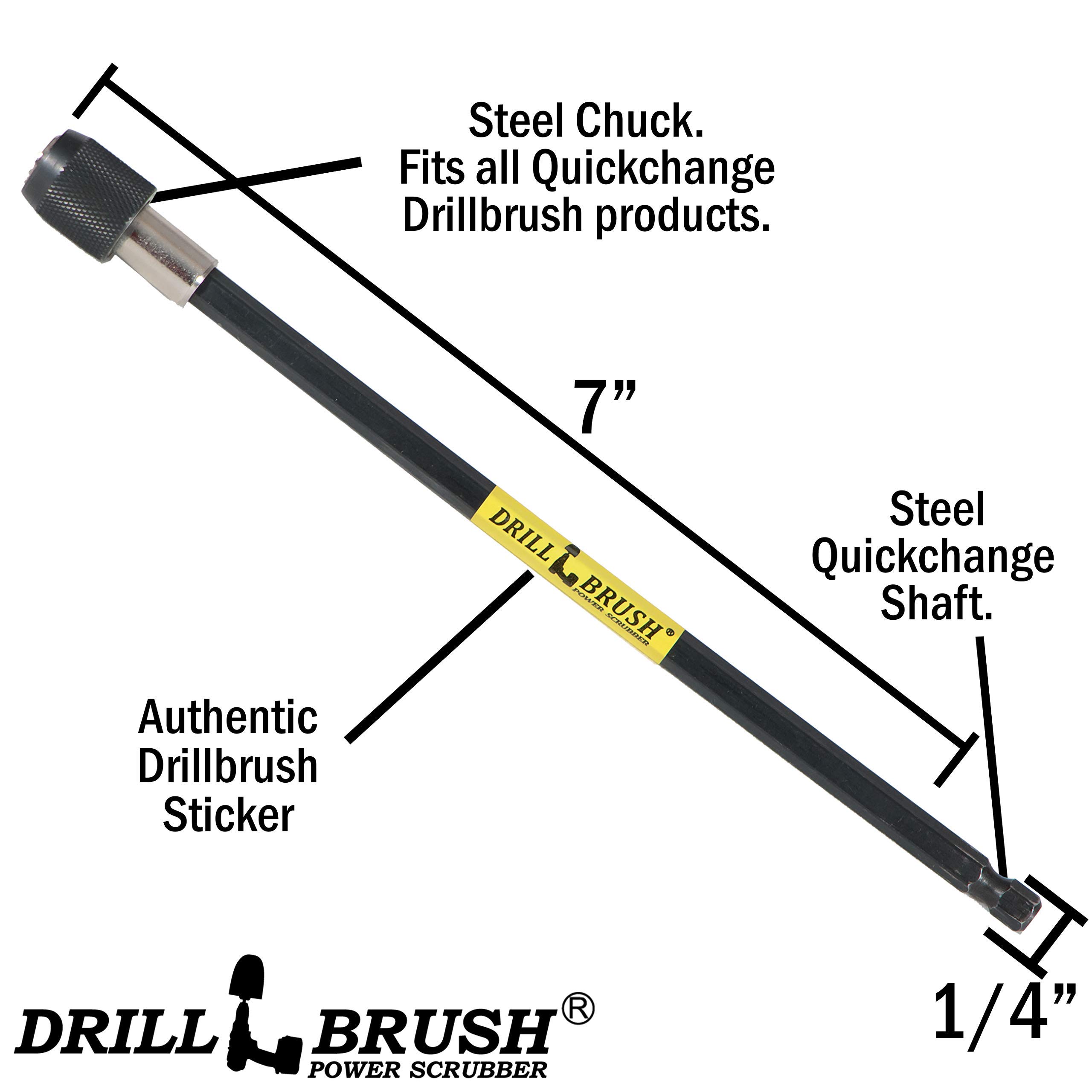 **Heavy Duty Nylon Drill Brush Set with Extension - BBQ Grill Brush, Concrete & Graffiti Cleaner - Cordless Electric Scrub Brush for Deep Cleaning - Household Cleaning Supplies for Kitchen, Bathroom & Outdoor Use**